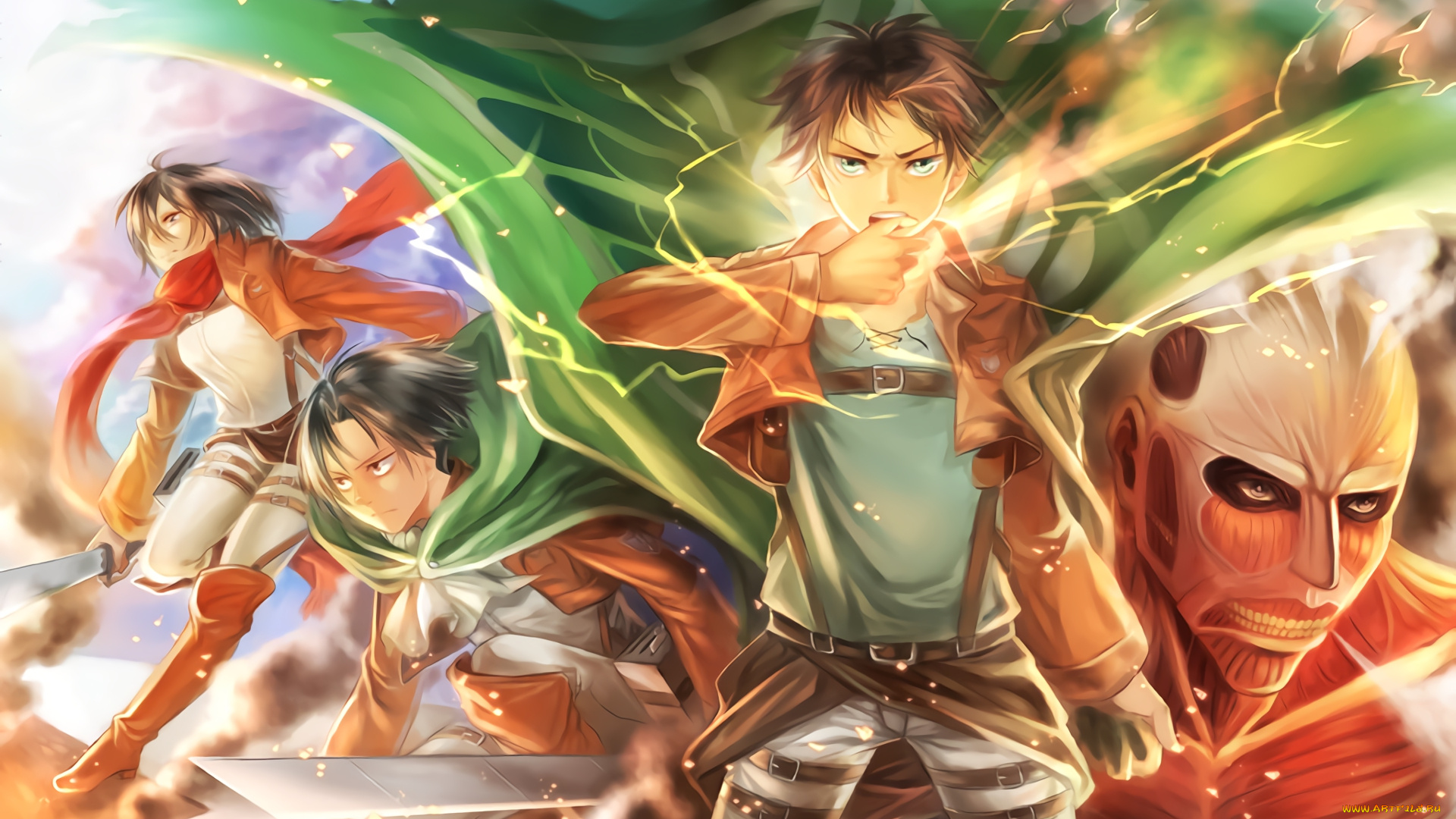 аниме, shingeki, no, kyojin, персонаж