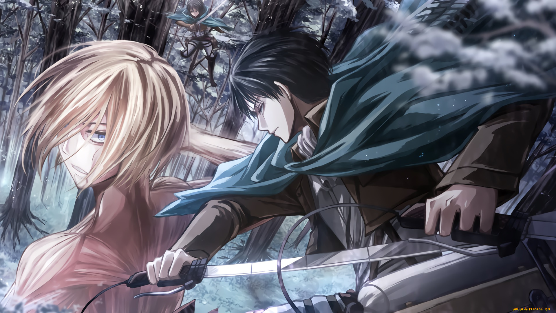 аниме, shingeki, no, kyojin, персонажи