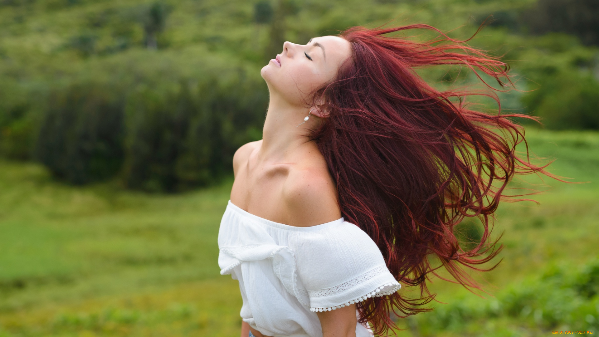 девушки, -unsort, , рыжеволосые, и, другие, фон, взгляд, девушка