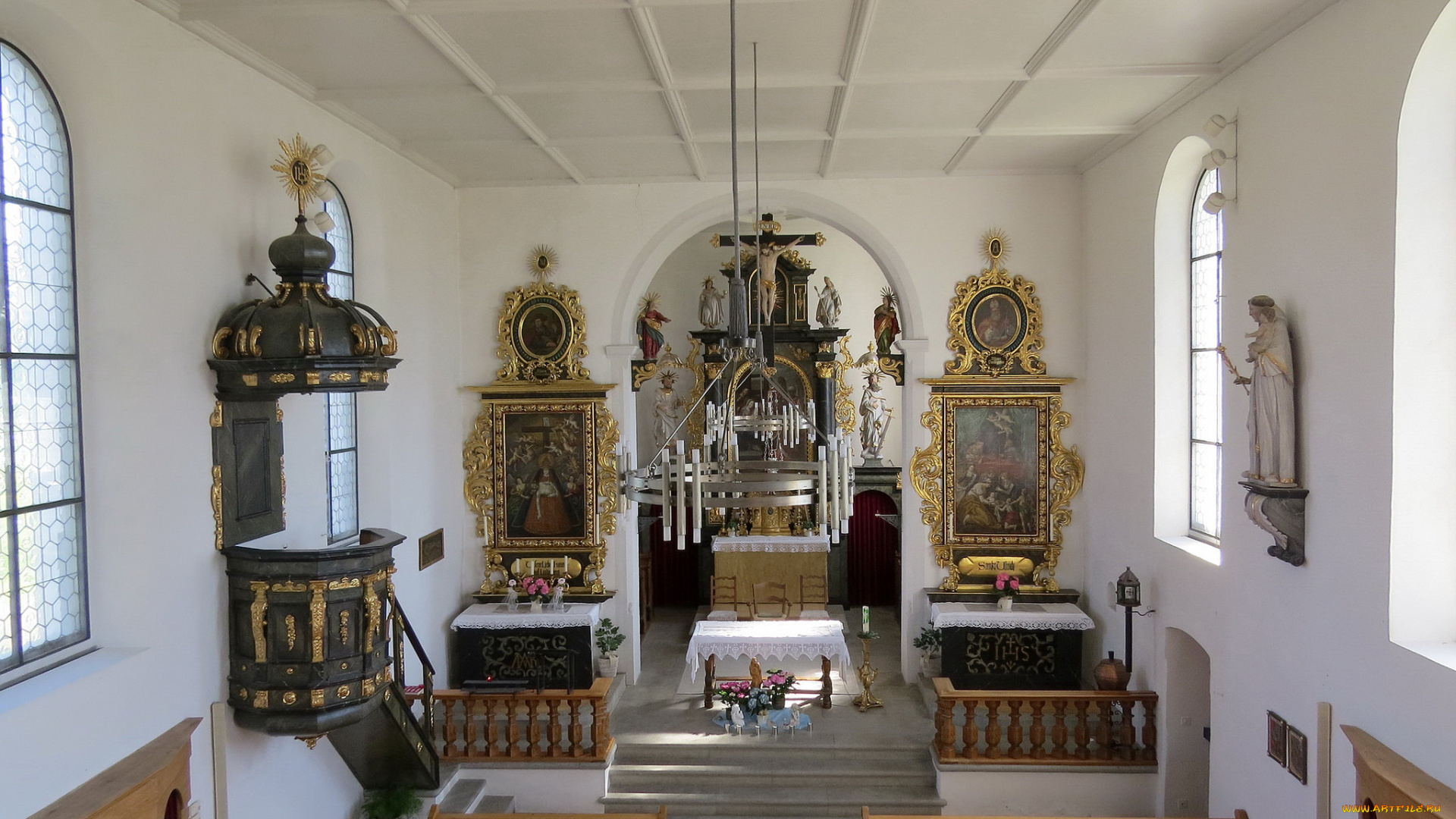 интерьер, убранство, , роспись, храма, алтарь