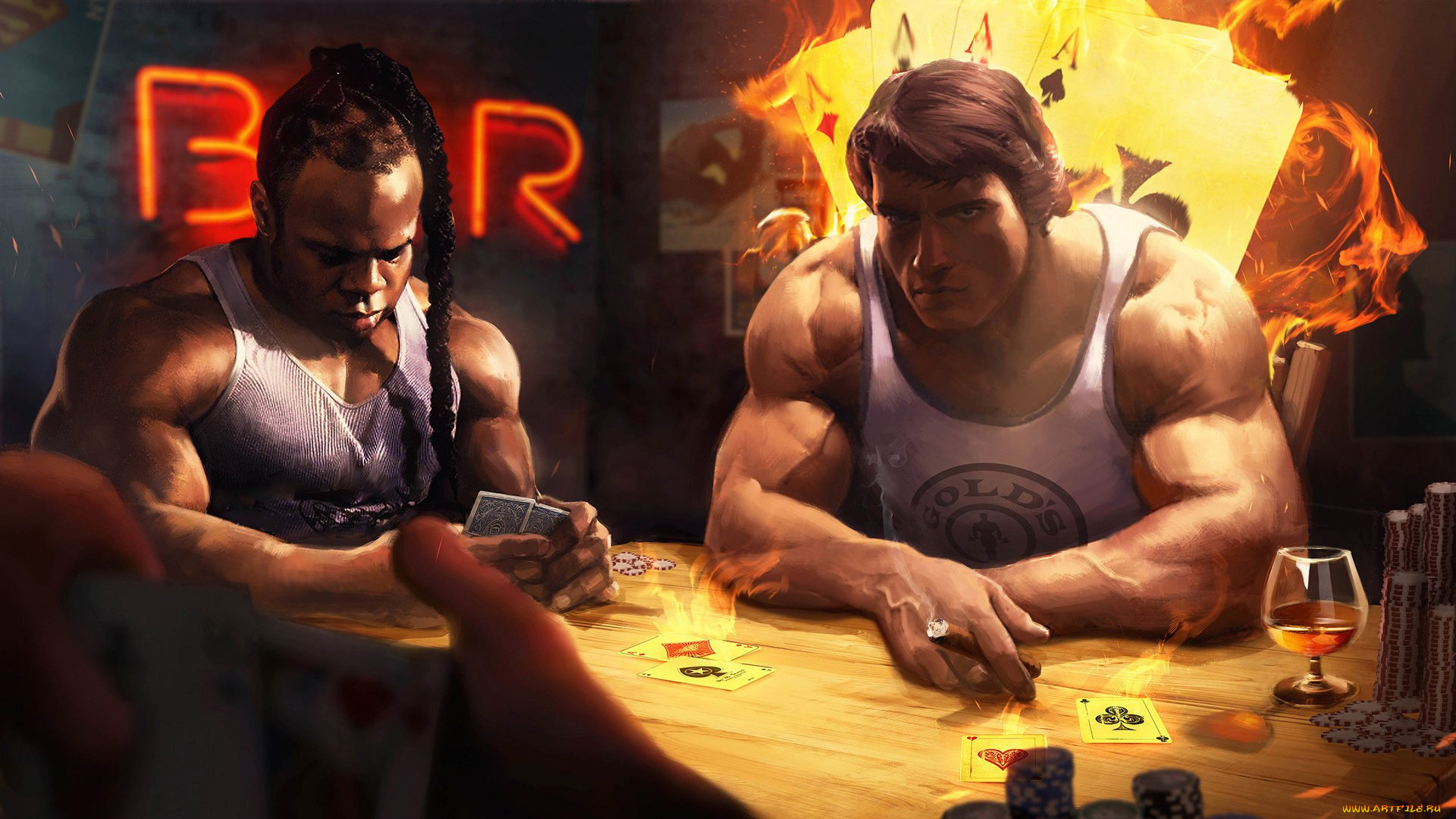 рисованное, люди, арни, кай, грин