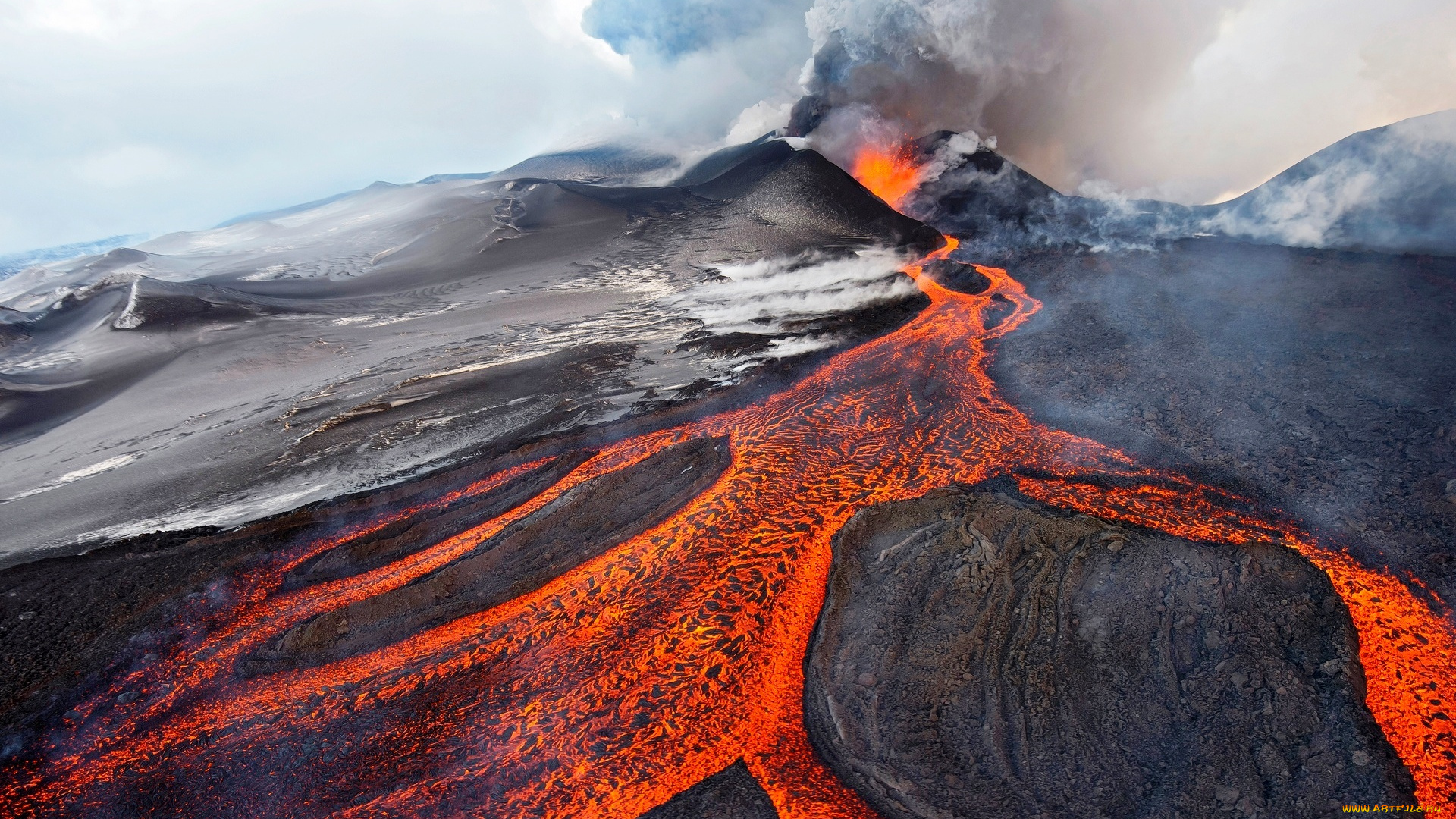 толбачик, , камчатка, природа, стихия, лава, извержение, вулкан