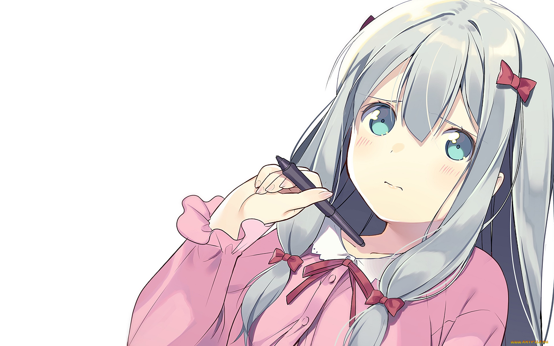 аниме, eromanga-sensei, взгляд, фон, девушка