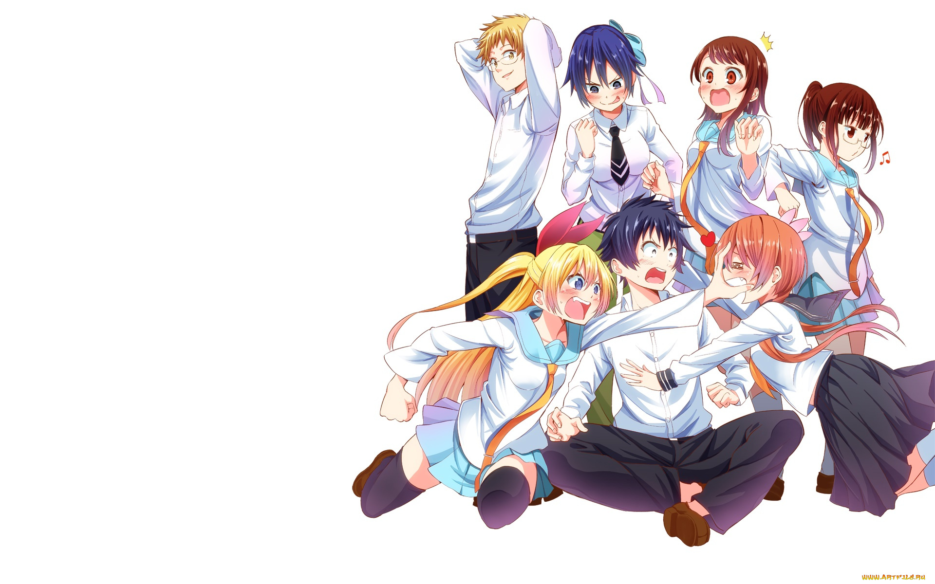 аниме, nisekoi, персонажи