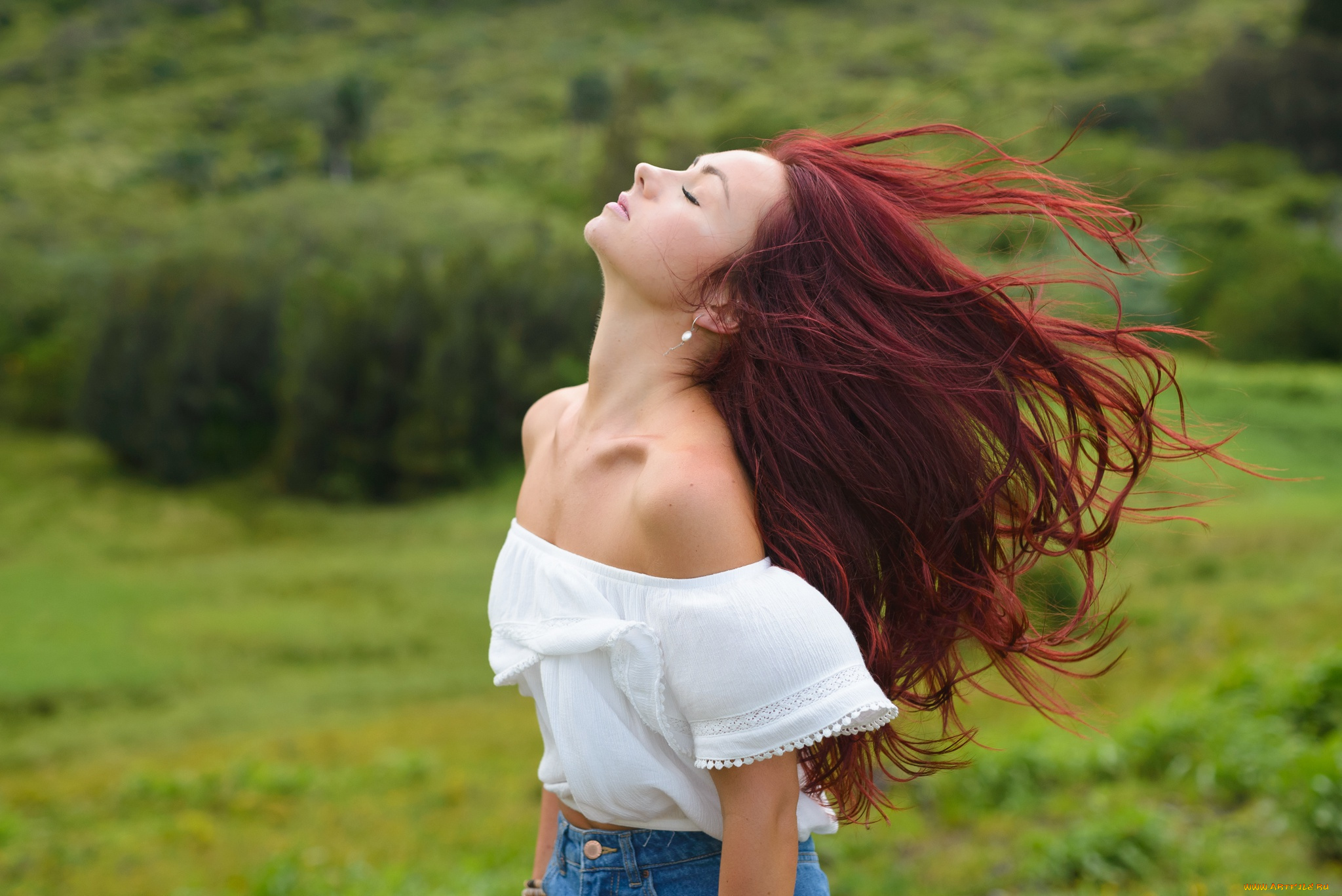 девушки, -unsort, , рыжеволосые, и, другие, фон, взгляд, девушка