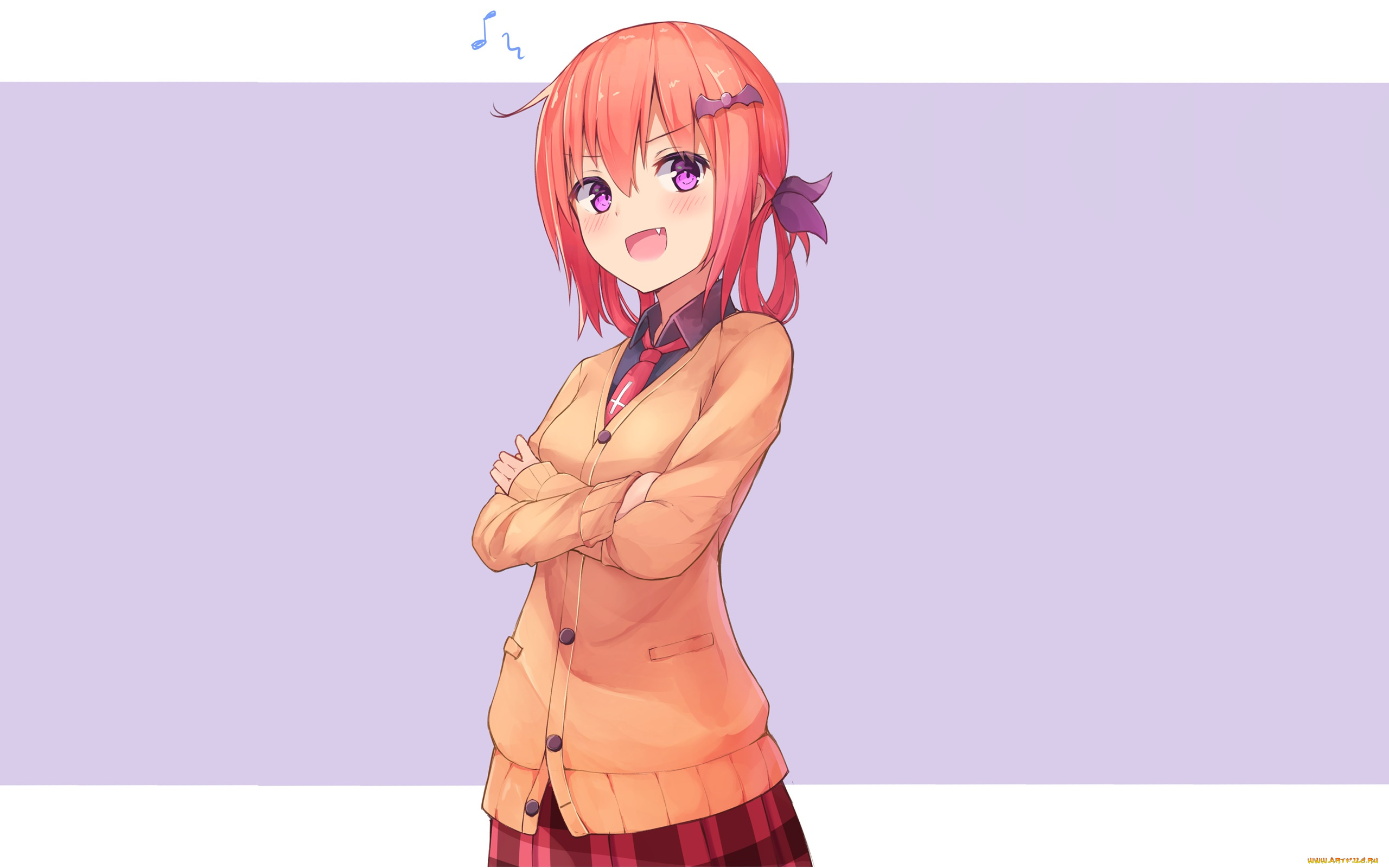 аниме, gabriel, dropout, фон, взгляд, девушка