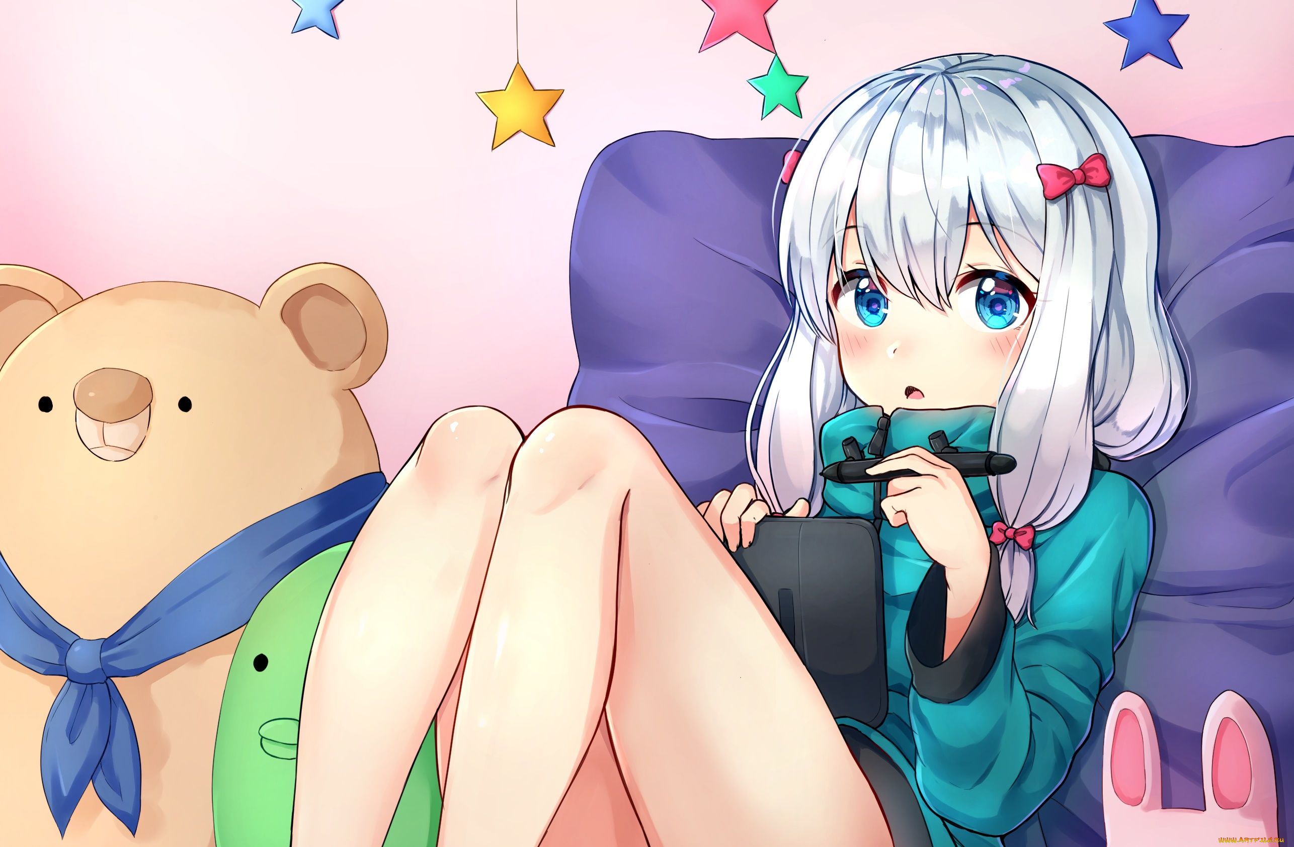 аниме, eromanga-sensei, девушка, фон, взгляд