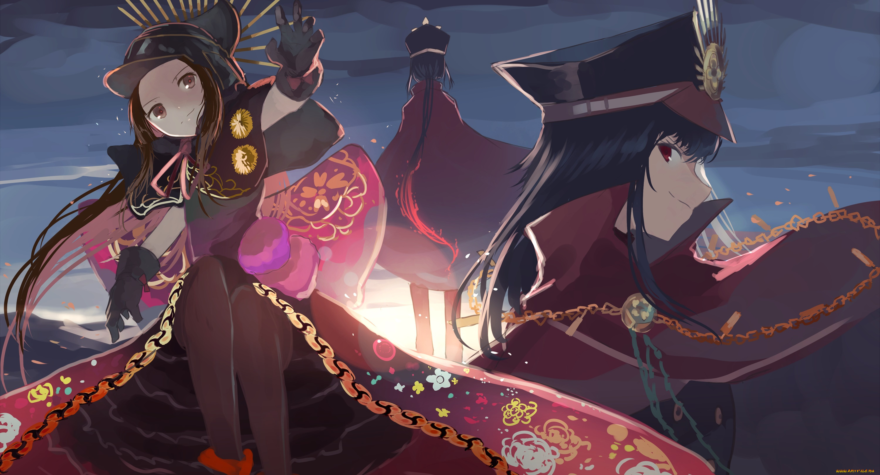 аниме, fate, stay, night, девушка, взгляд, фон