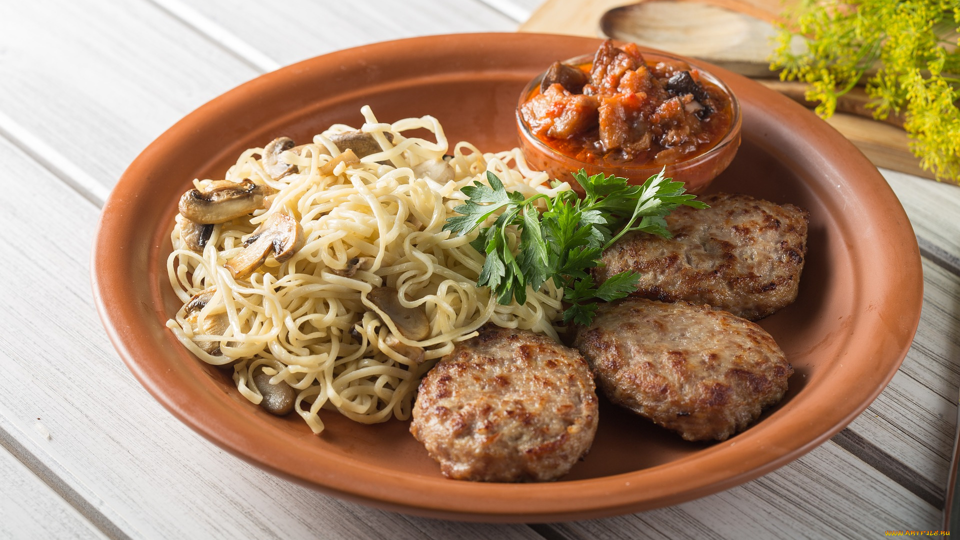 еда, вторые, блюда, котлеты, макароны