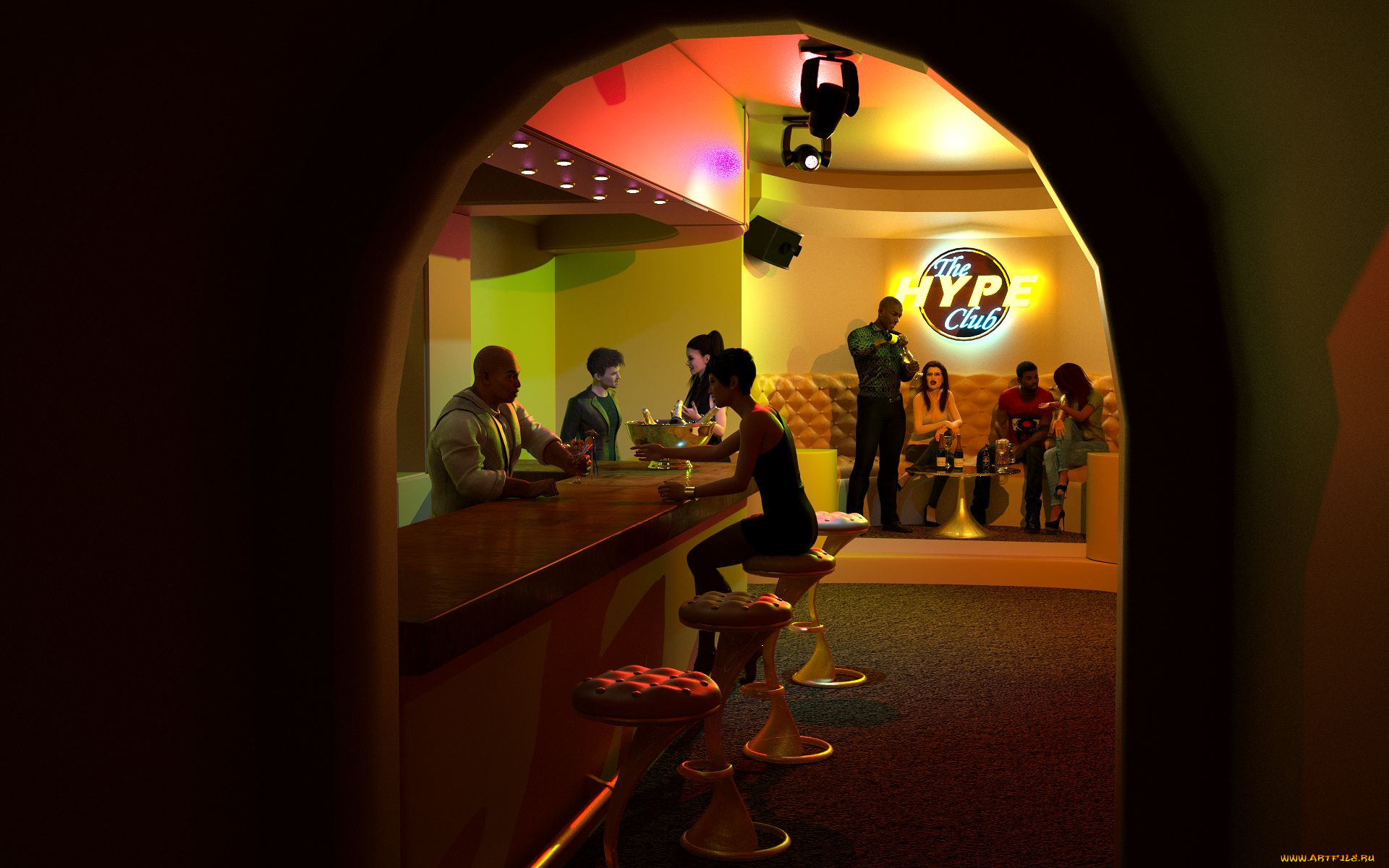 3д, графика, люди, , people, взгляд, девушки, фон