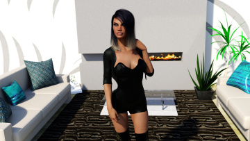 Картинка 3д+графика люди+ people фон взгляд девушка