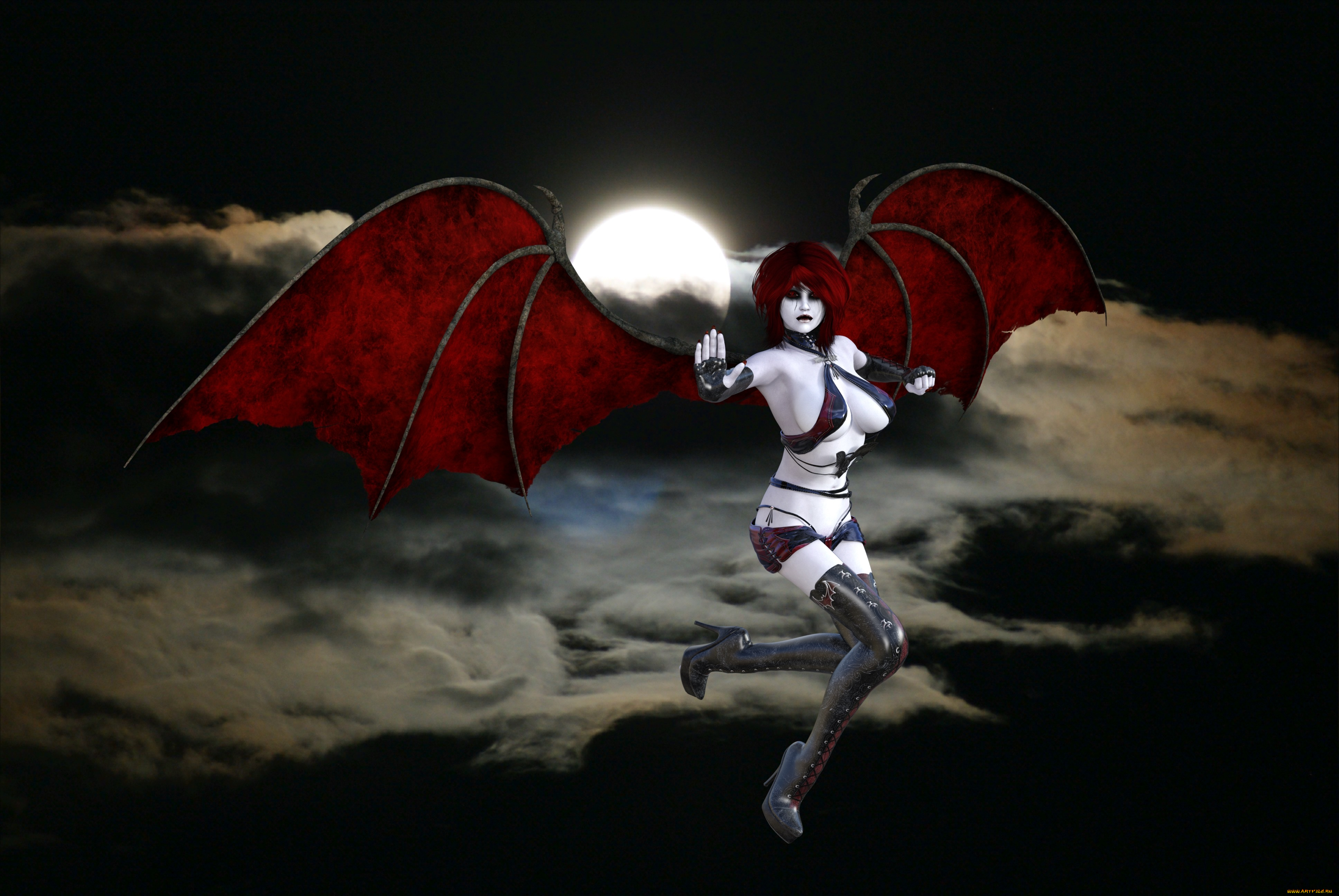 3д, графика, существа, , creatures, фон, взгляд, девушка