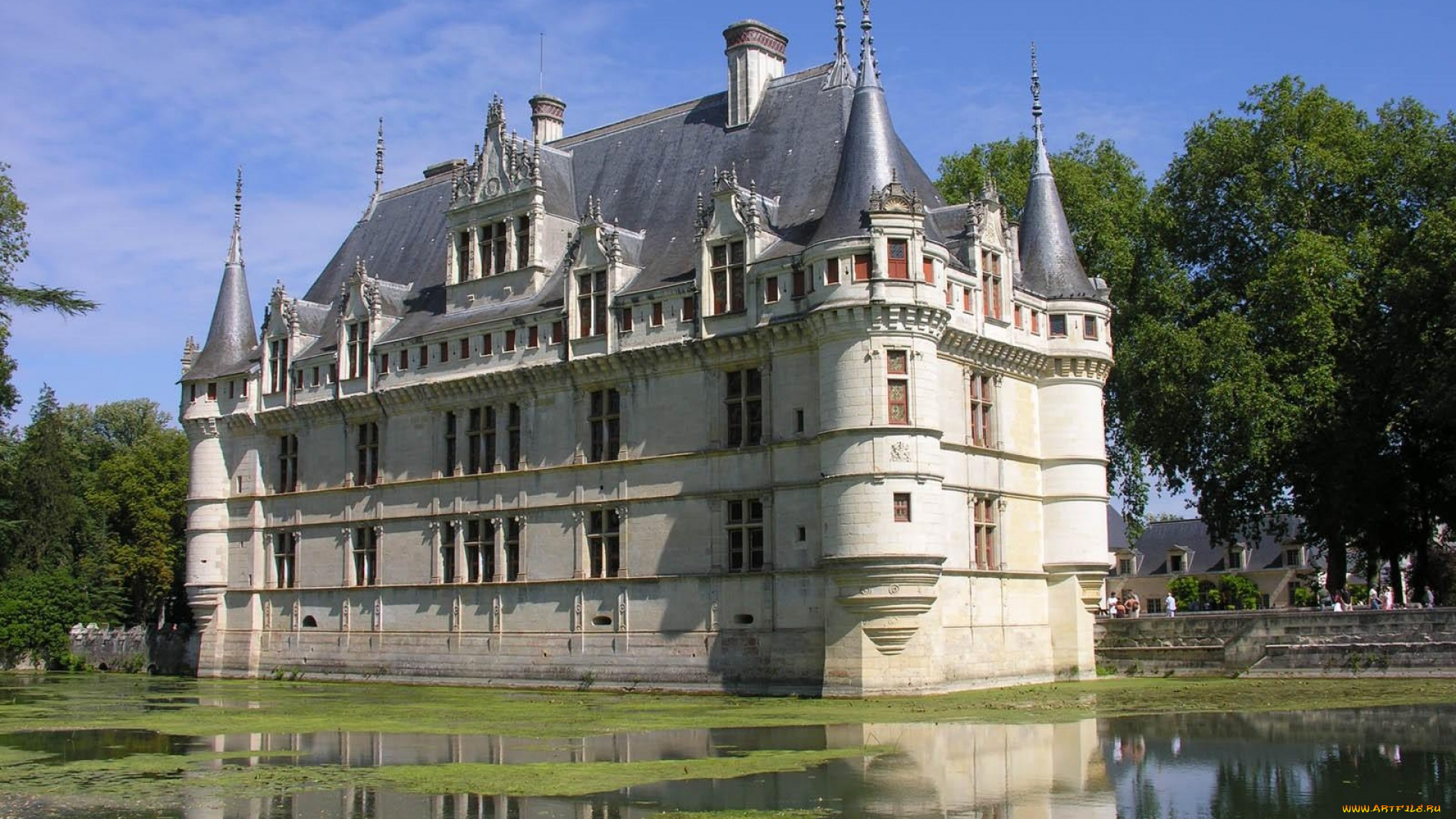 castle, azay, le, rideau, города, замки, франции, castle, azay, le, rideau