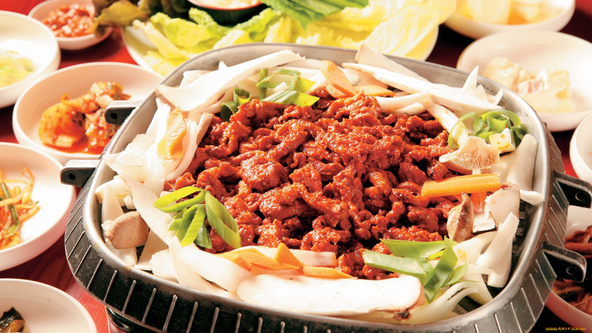 еда, мясные, блюда, корейская, кухня, мясо