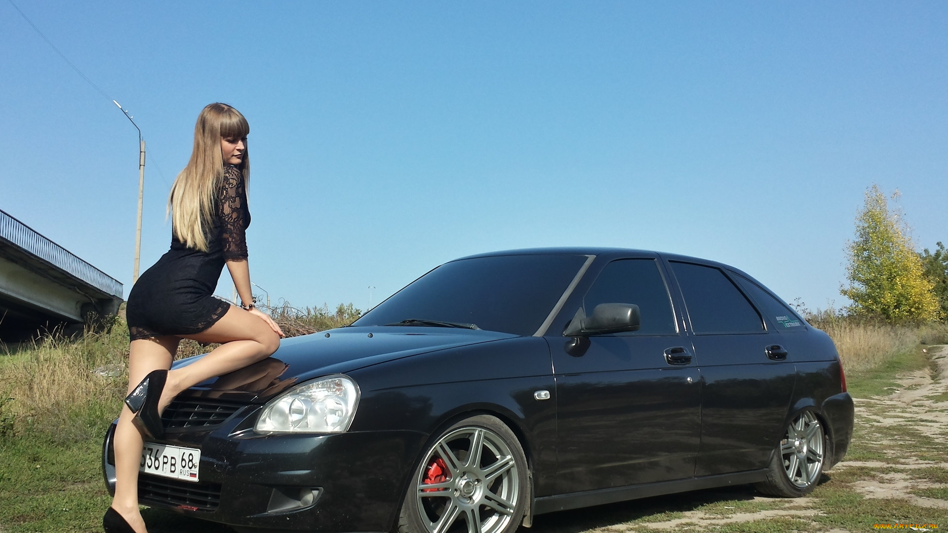 лада, приора, автомобили, -авто, с, девушками, лада, приора, ваз, автомобиль, хэтчбек, чёрный, девушка