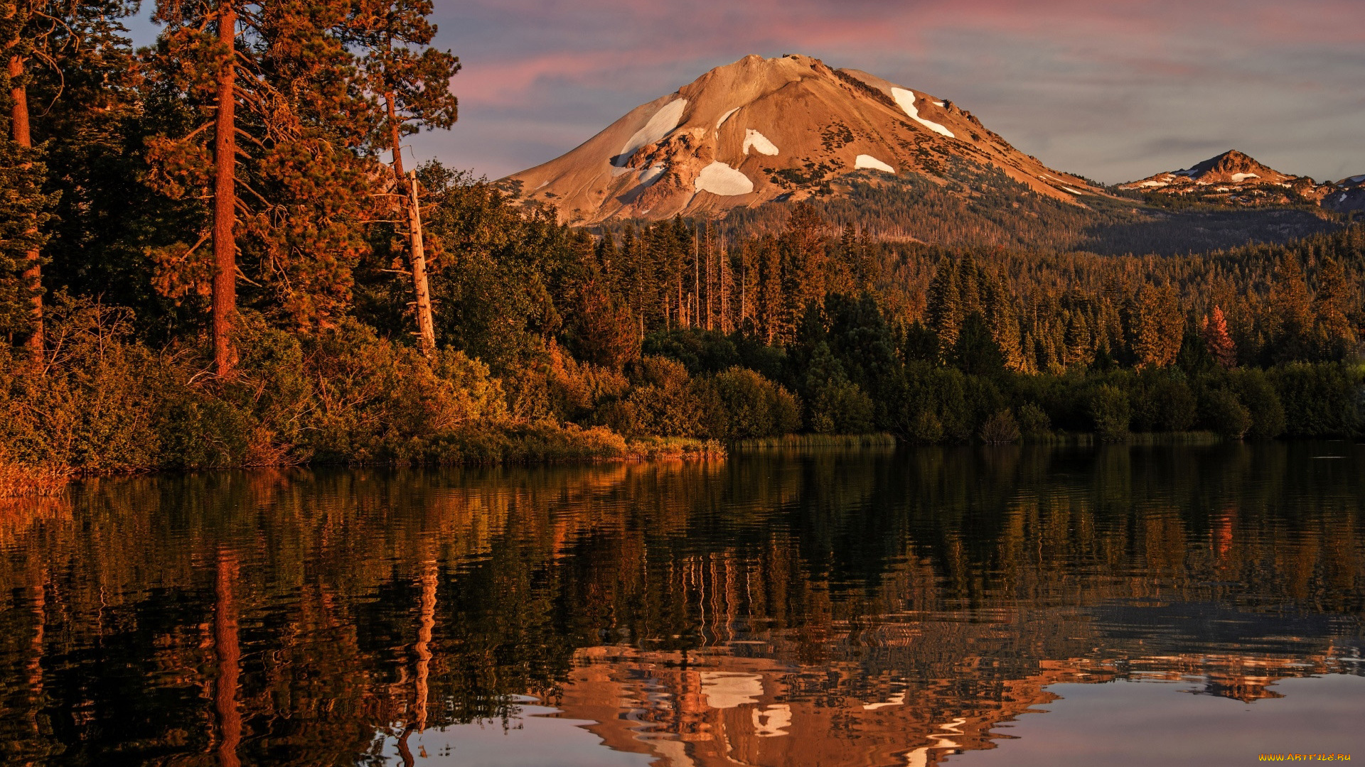 природа, реки, озера, горы, река, отражение