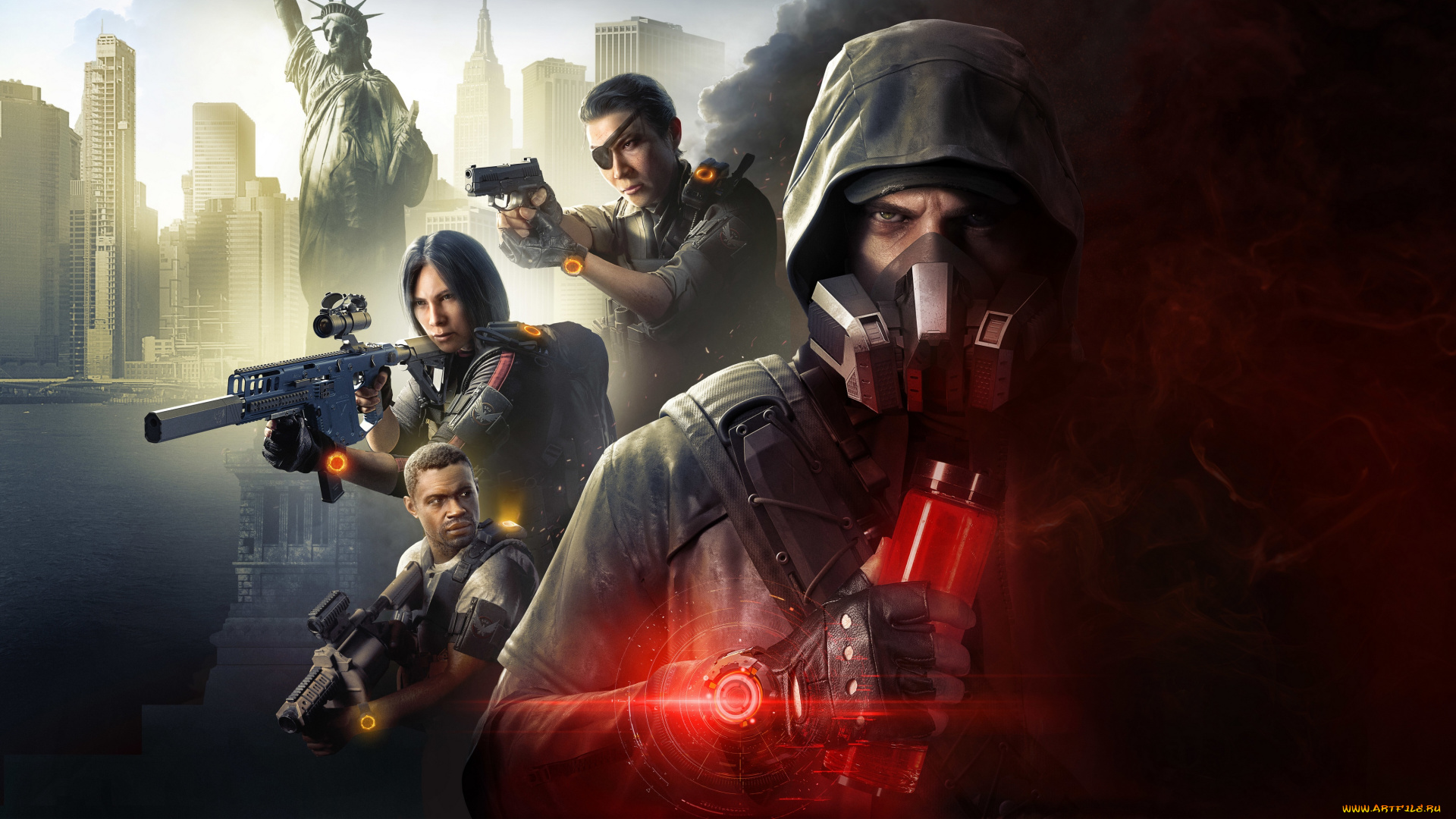 видео, игры, tom, clancy`s, the, division, 2, видеоигры, tom, clancys, the, division, 2, постер