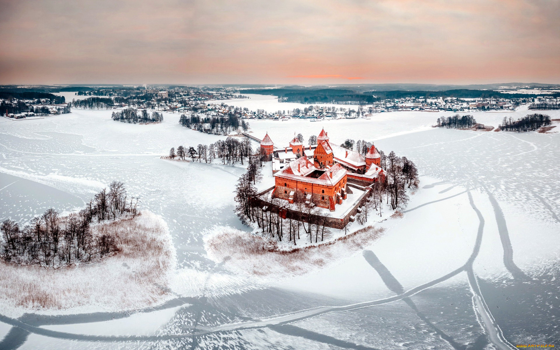города, тракайский, замок, , литва, trakai, castle