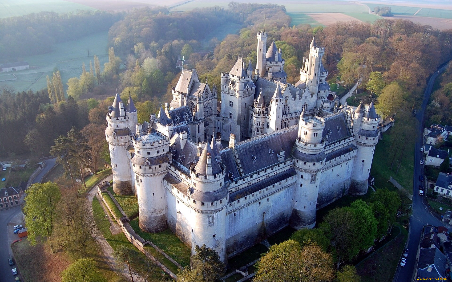 pierrefonds, castle, chateau, de, pierrefonds, города, замки, франции, pierrefonds, castle, chateau, de