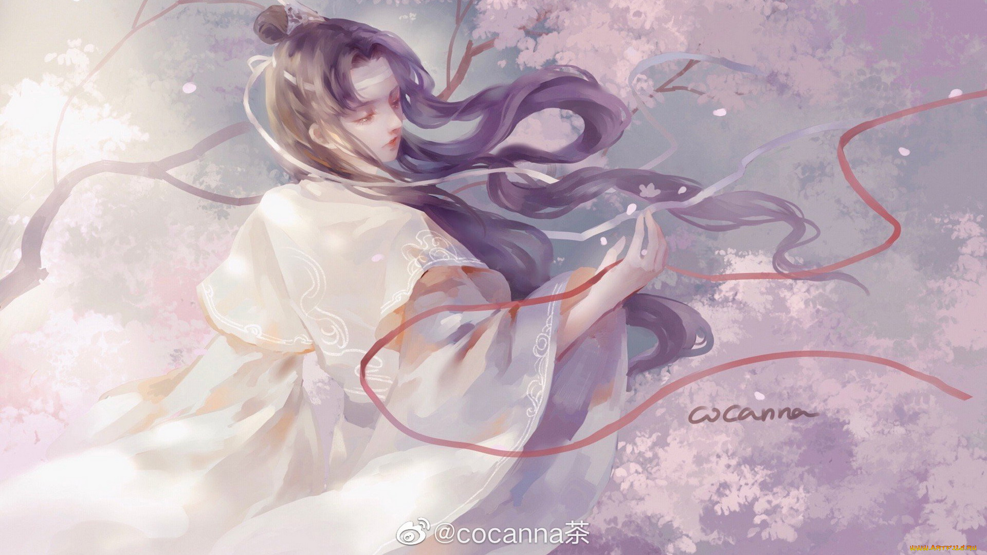 аниме, mo, dao, zu, shi, лань, ванцзы, лента, цветение