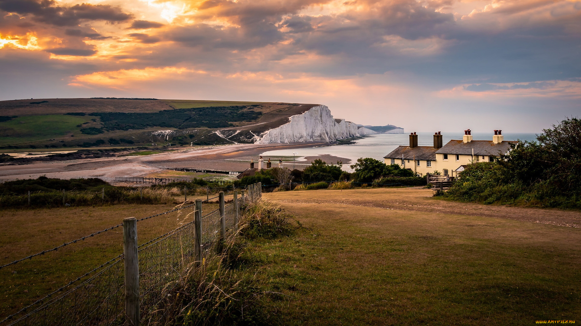 eastbourne, beachy, head, england, города, -, пейзажи, beachy, head