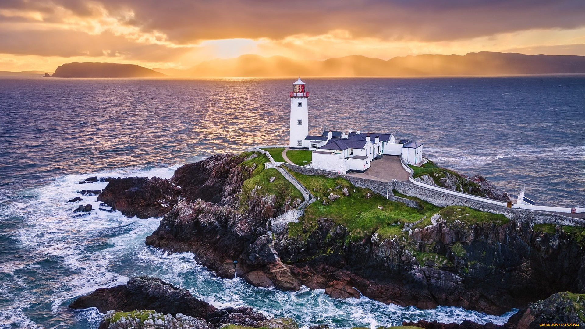 fanad, head, lighthouse, ireland, природа, маяки, fanad, head, lighthouse