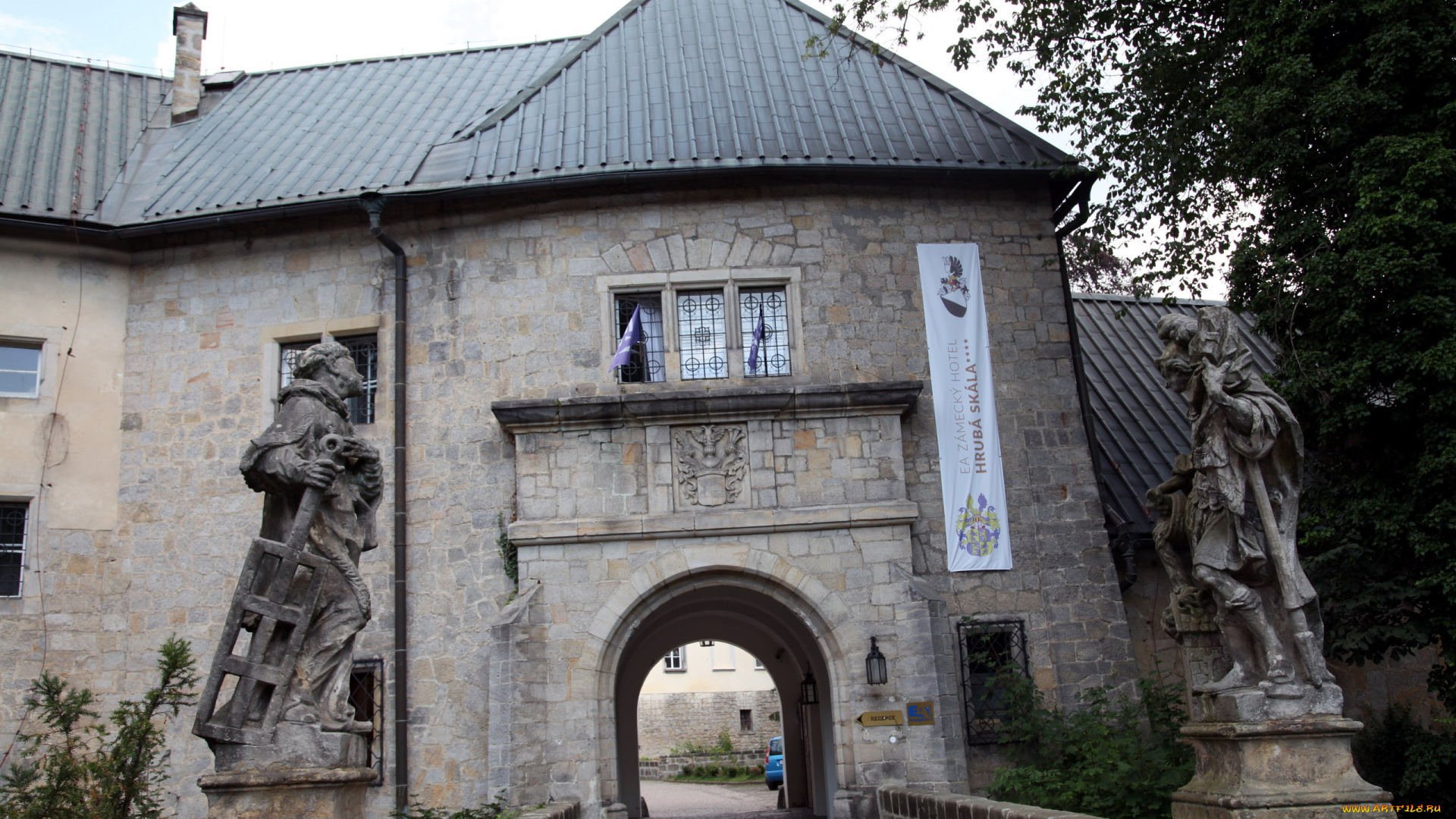 hruba, skala, castle, города, замки, чехии, hruba, skala, castle