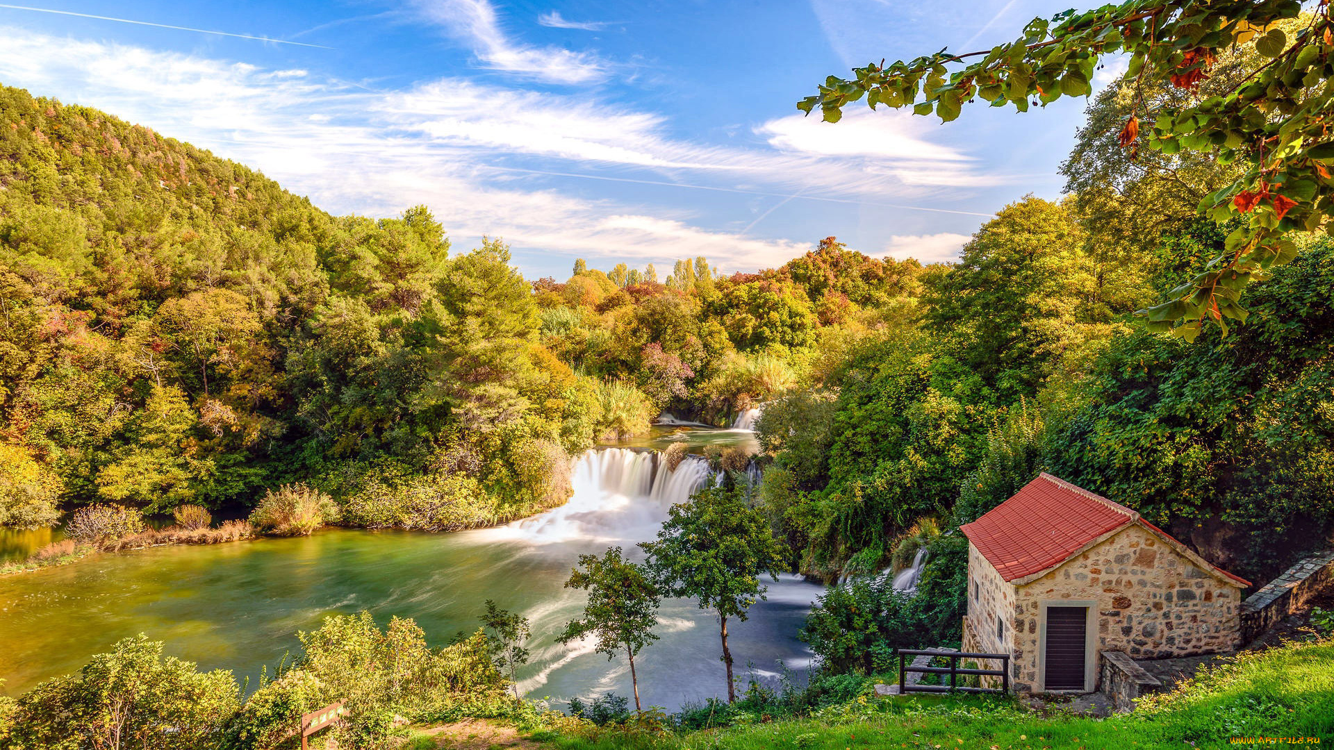 krka, national, park, croatia, города, -, пейзажи, krka, national, park