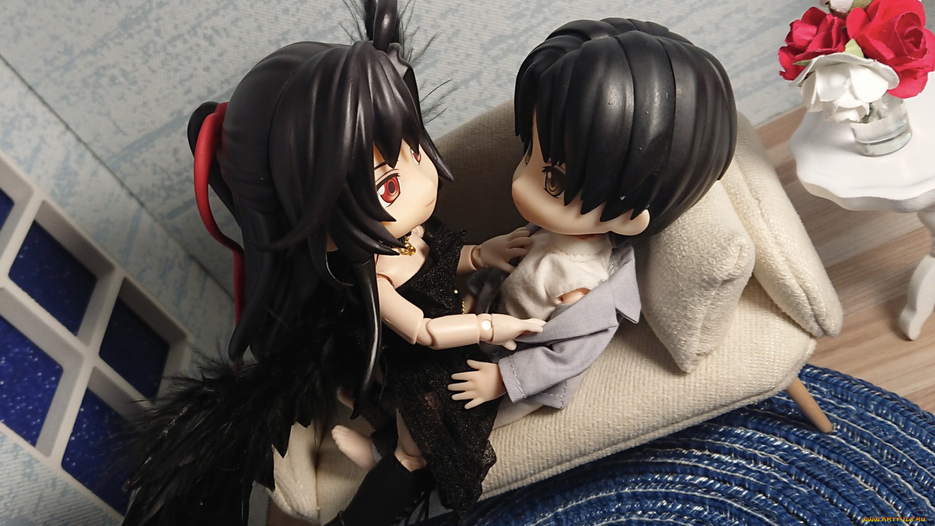 разное, игрушки, ангел, пара, диван