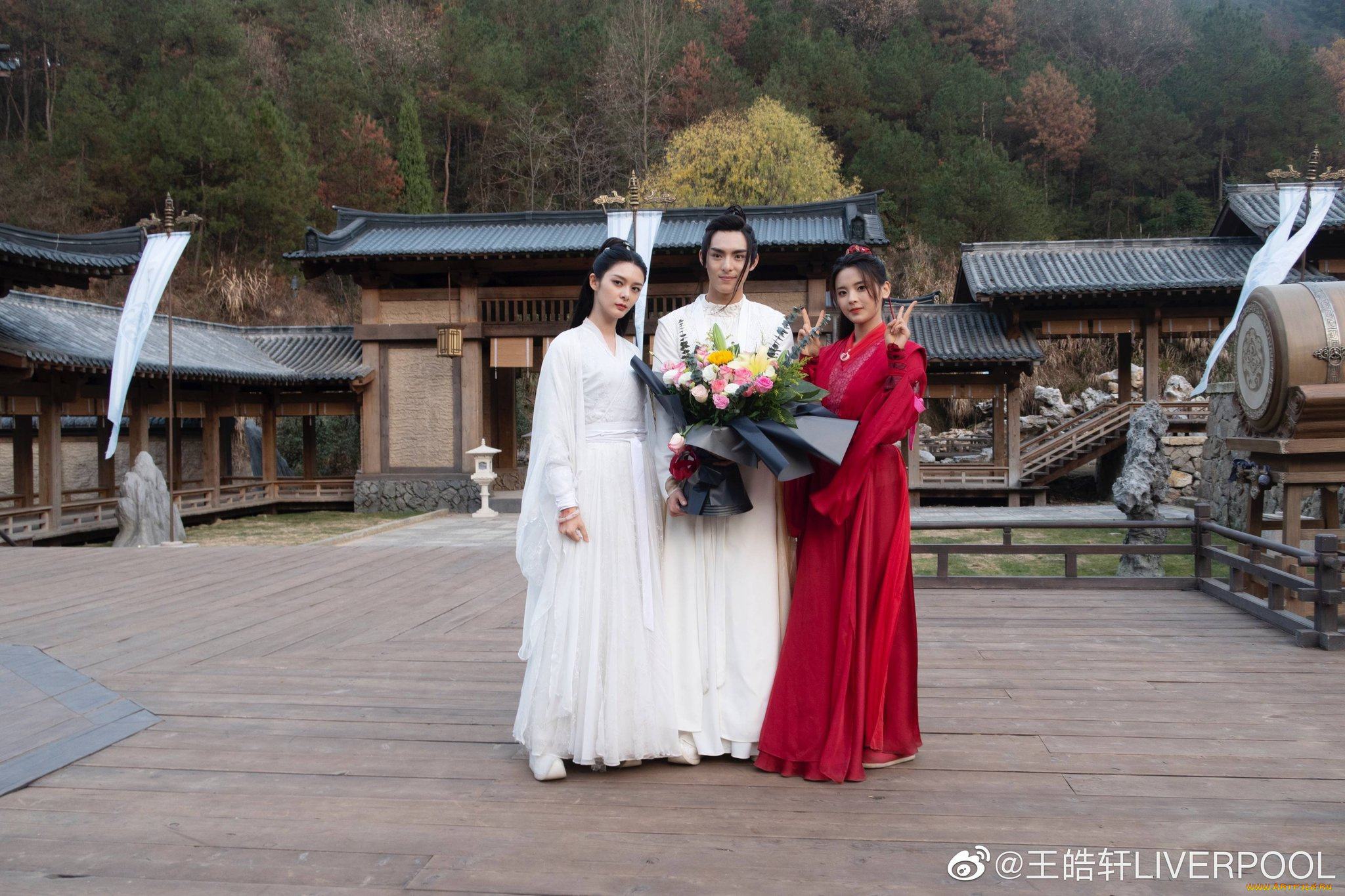 танец, феникса, разное, знаменитости, ван, хао, сюань, хаосюань, девушки, букет