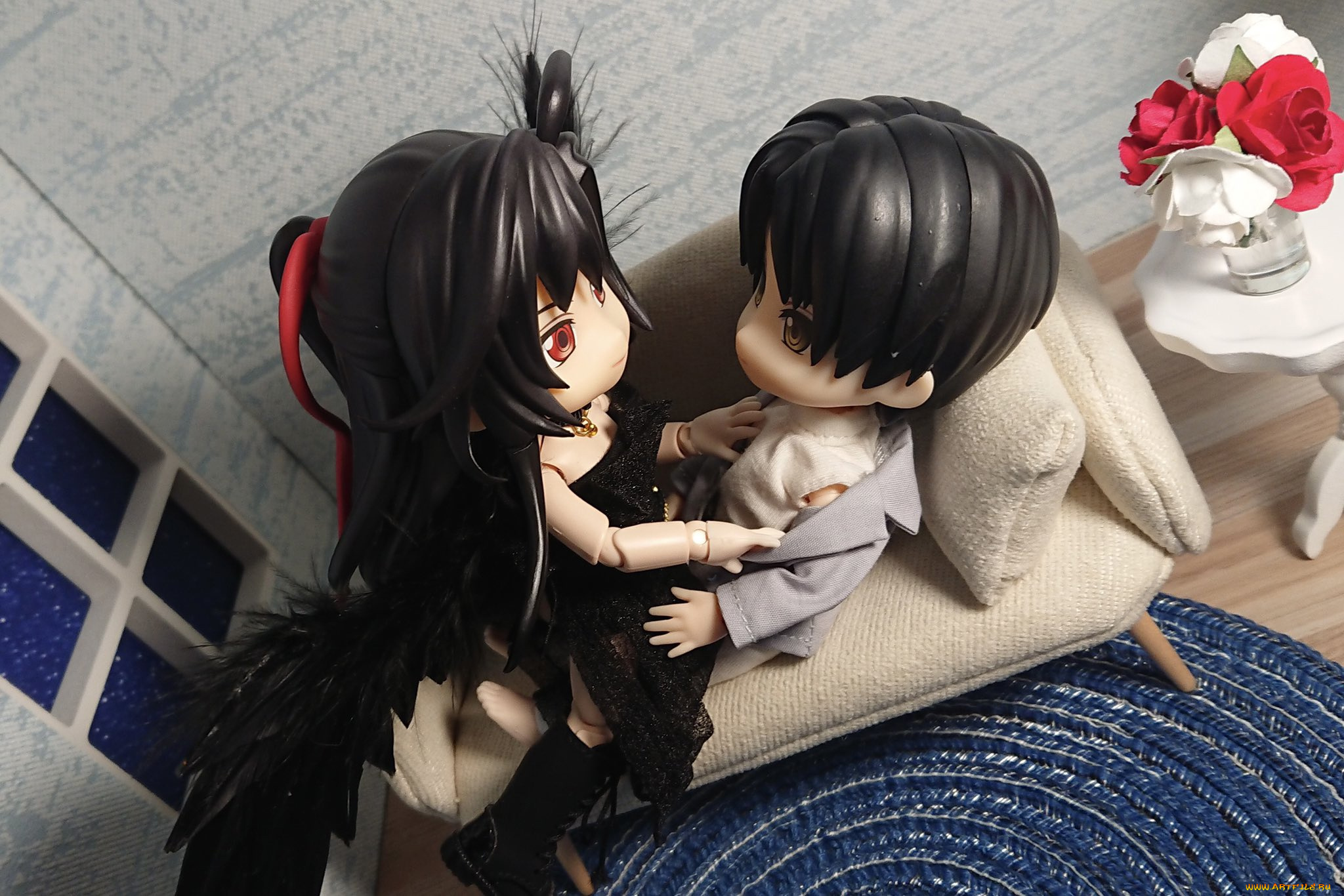 разное, игрушки, ангел, пара, диван