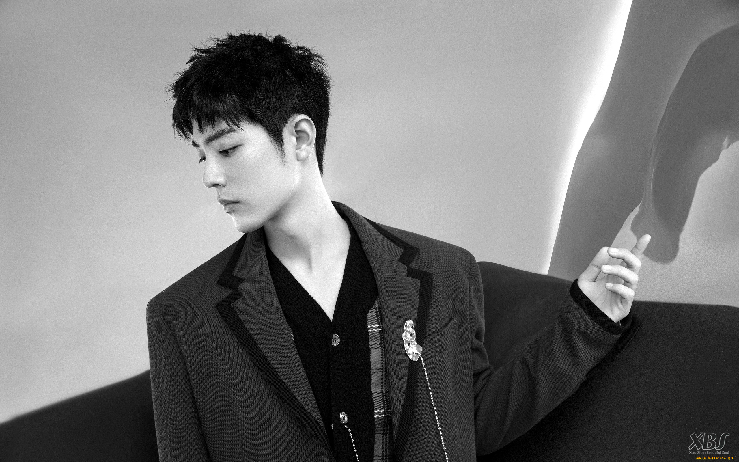 мужчины, xiao, zhan, актер, пиджак, цепочка