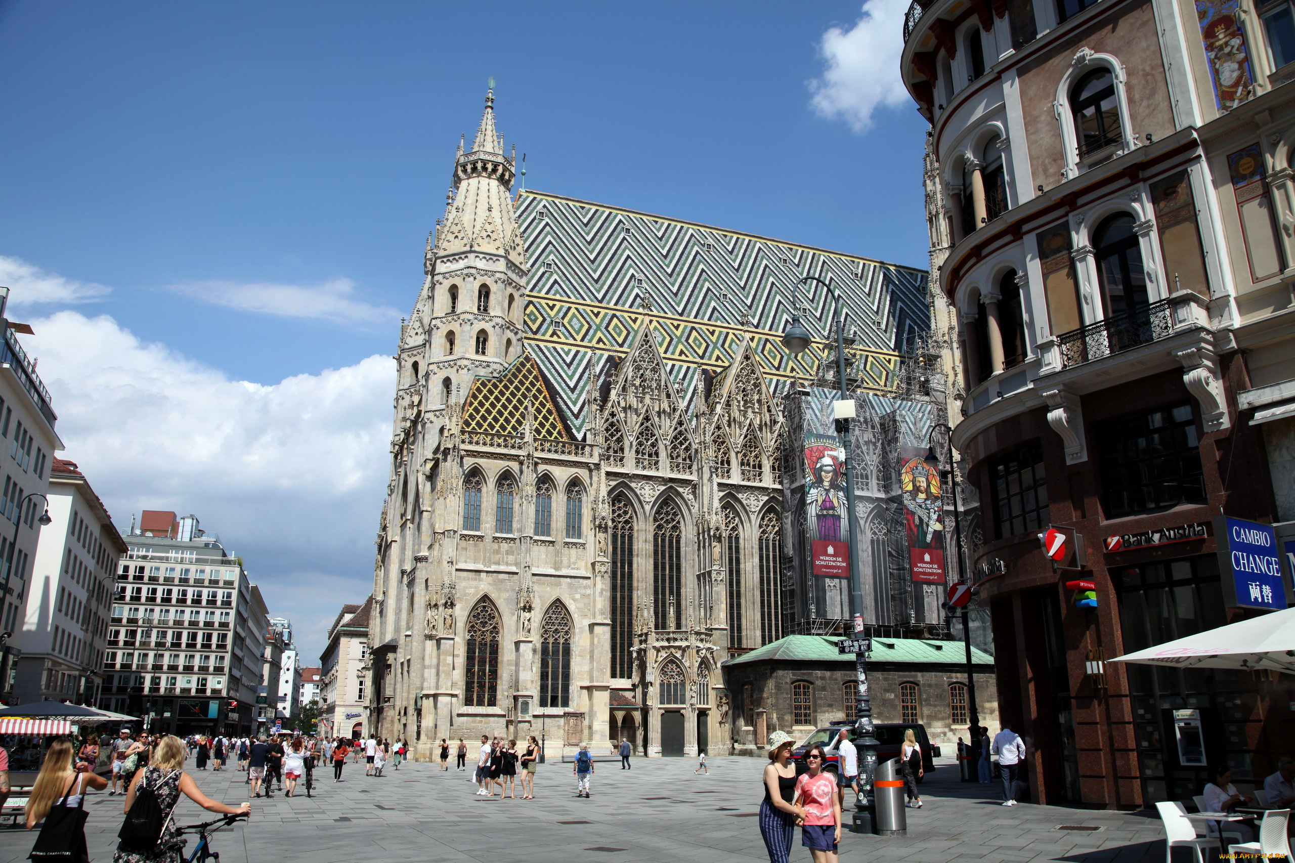 города, вена, , австрия, собор