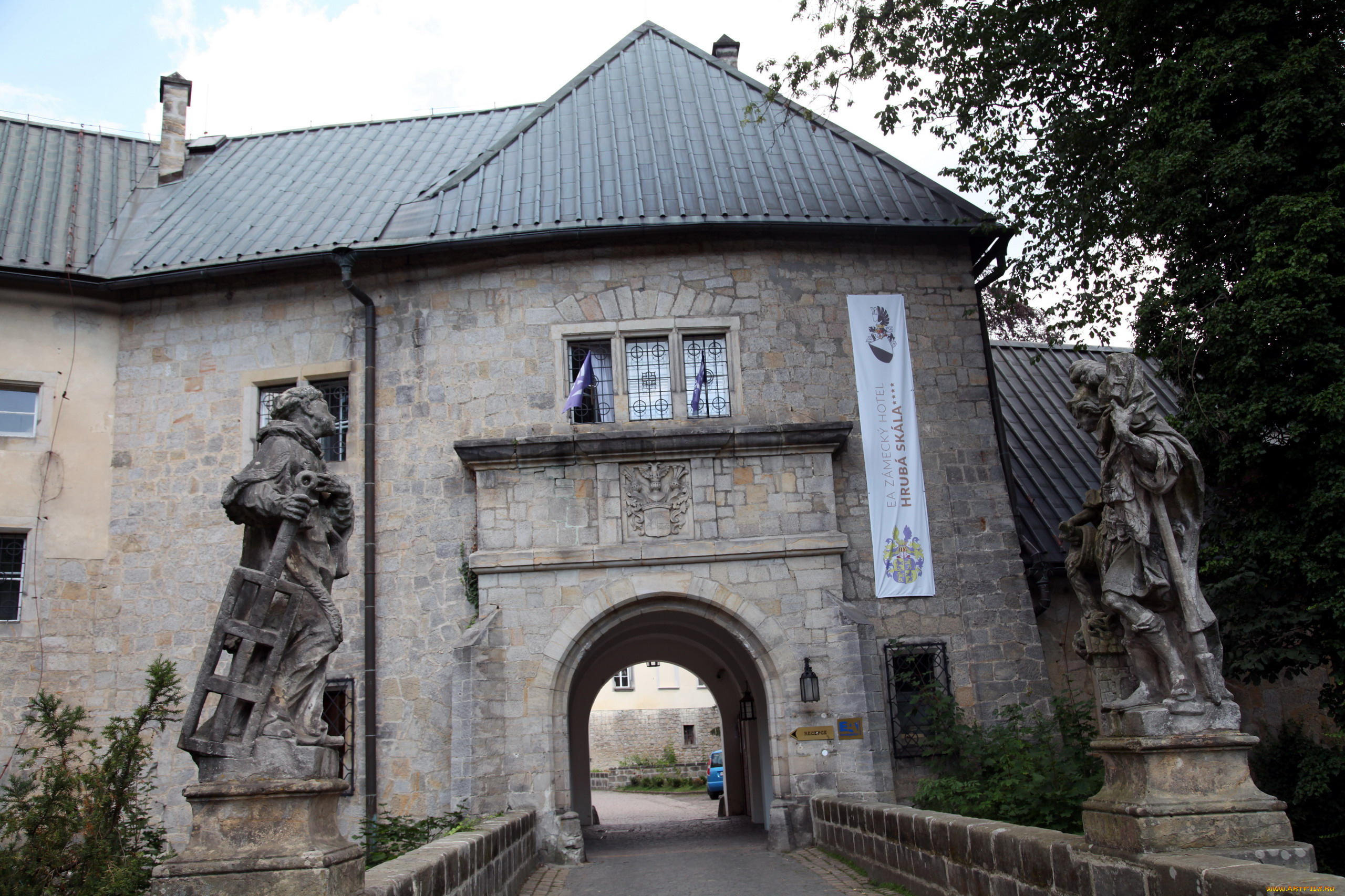 hruba, skala, castle, города, замки, чехии, hruba, skala, castle