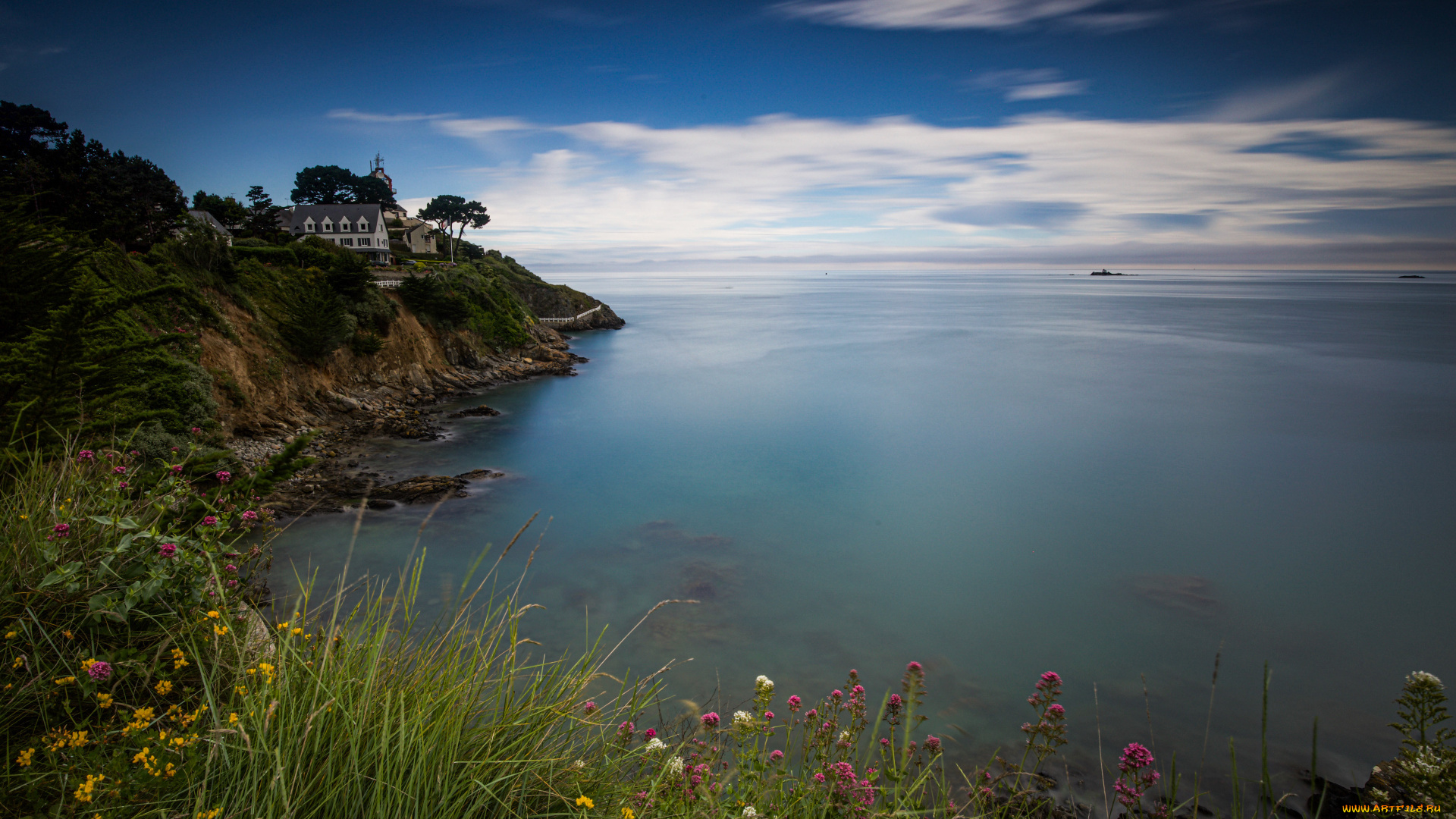 города, -, здания, , дома, дома, берег, обрыв, море