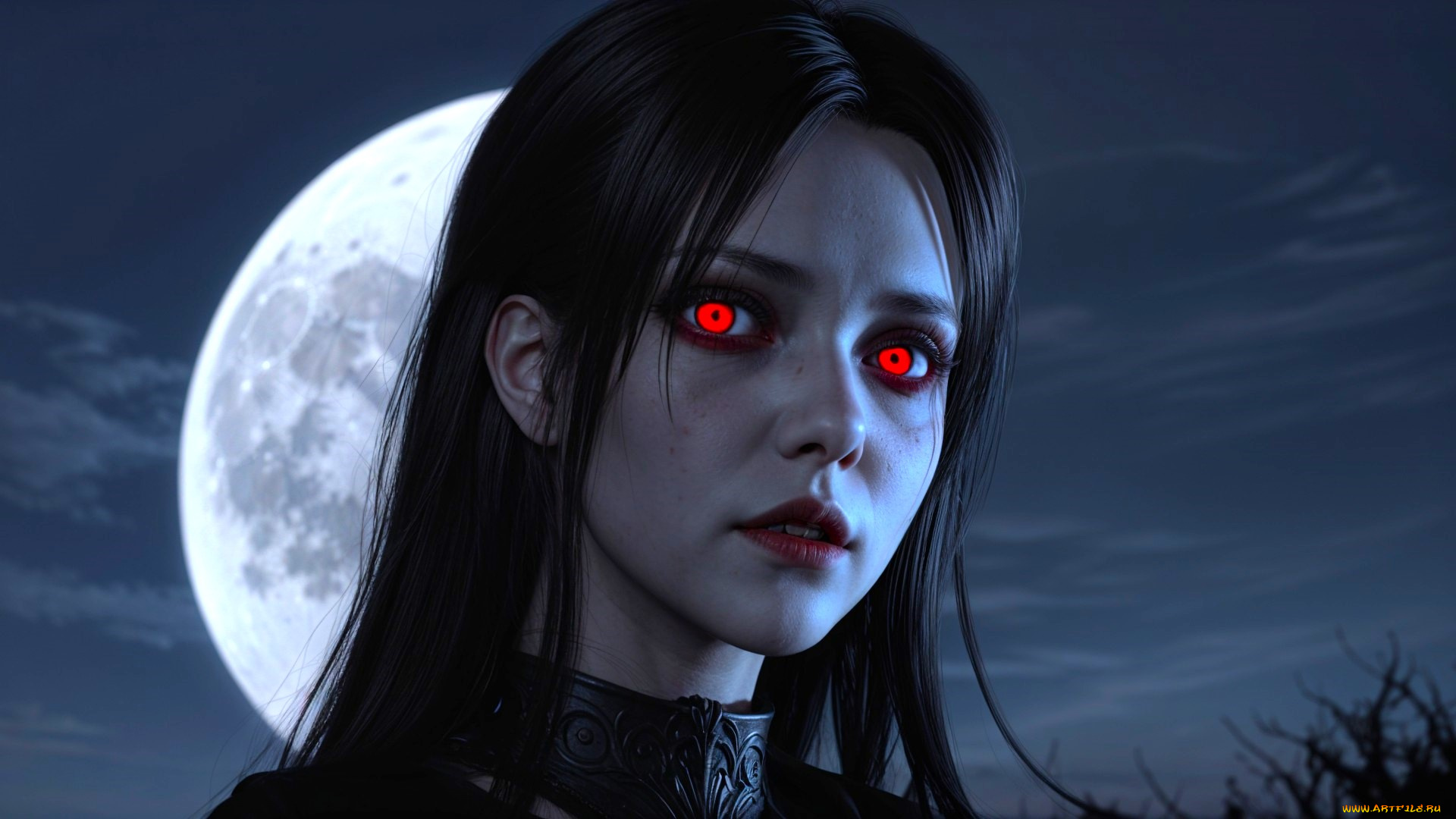 vampire, girl, art, 02, , by, biovolkvk, 3д, графика, портреты, и, лица, , portraits, and, faсes, vampire, girl, horror, hd, dark, art, undead, fantasy