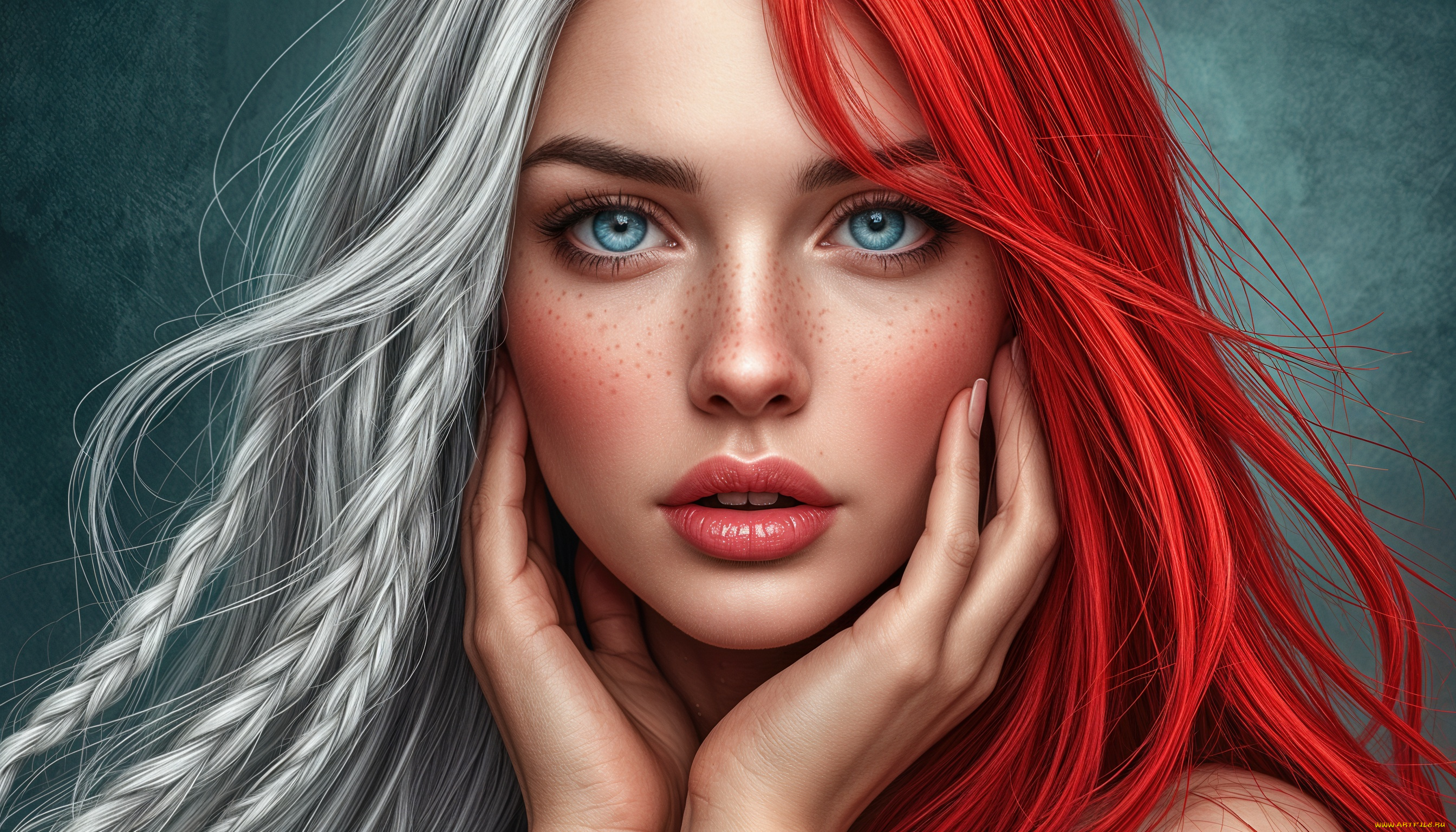 рисованное, люди, девушка, нейросеть