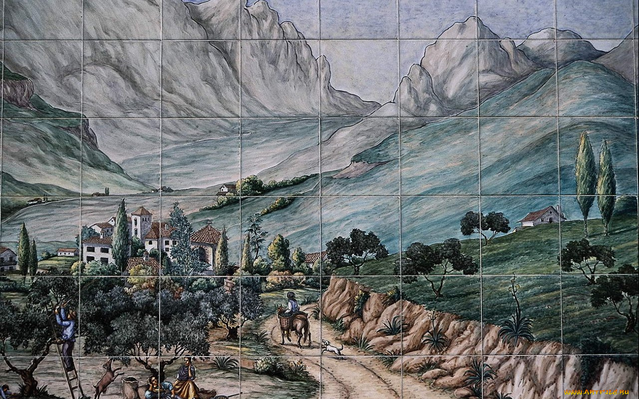 рисованные, природа