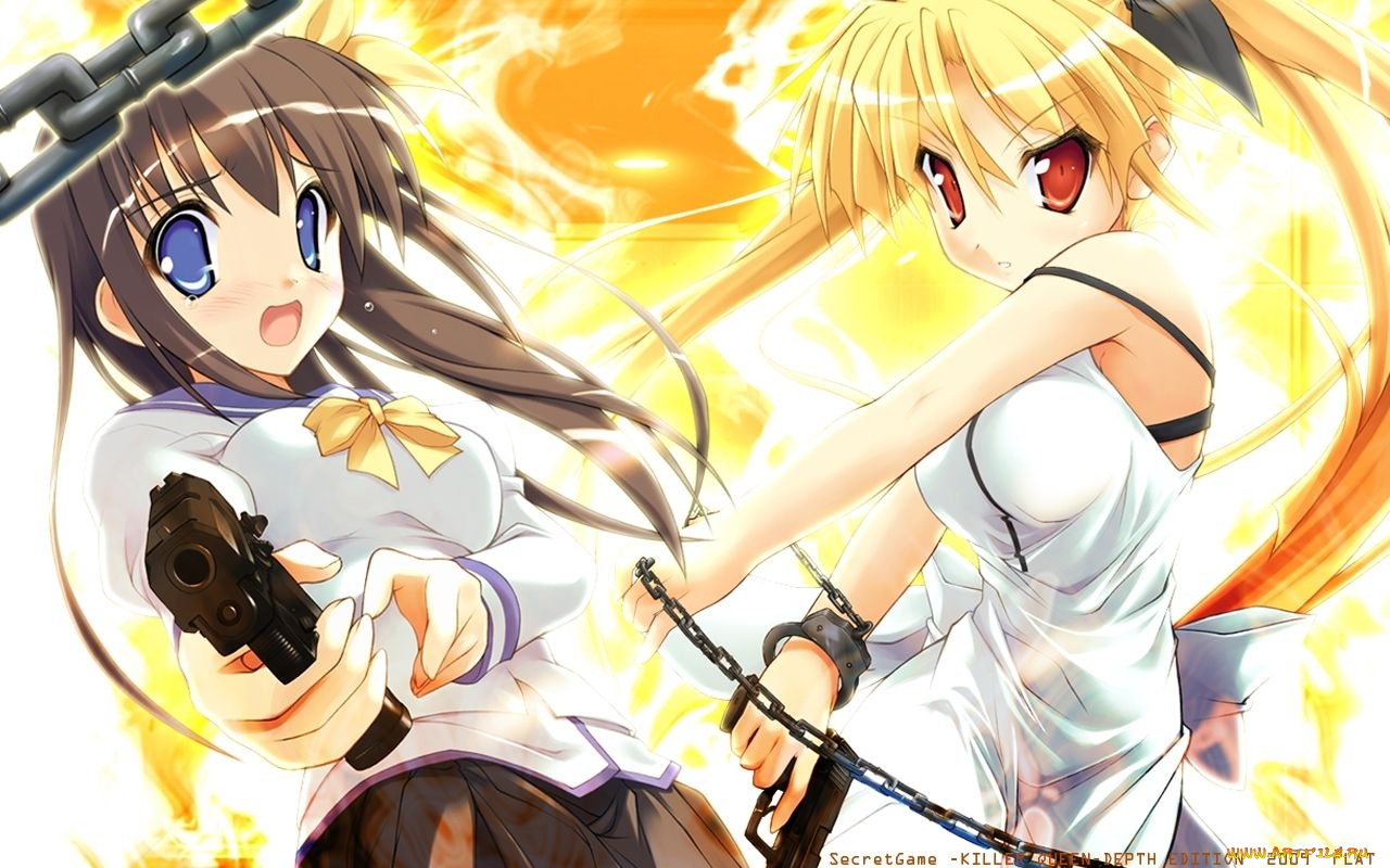 аниме, weapon, blood, technology