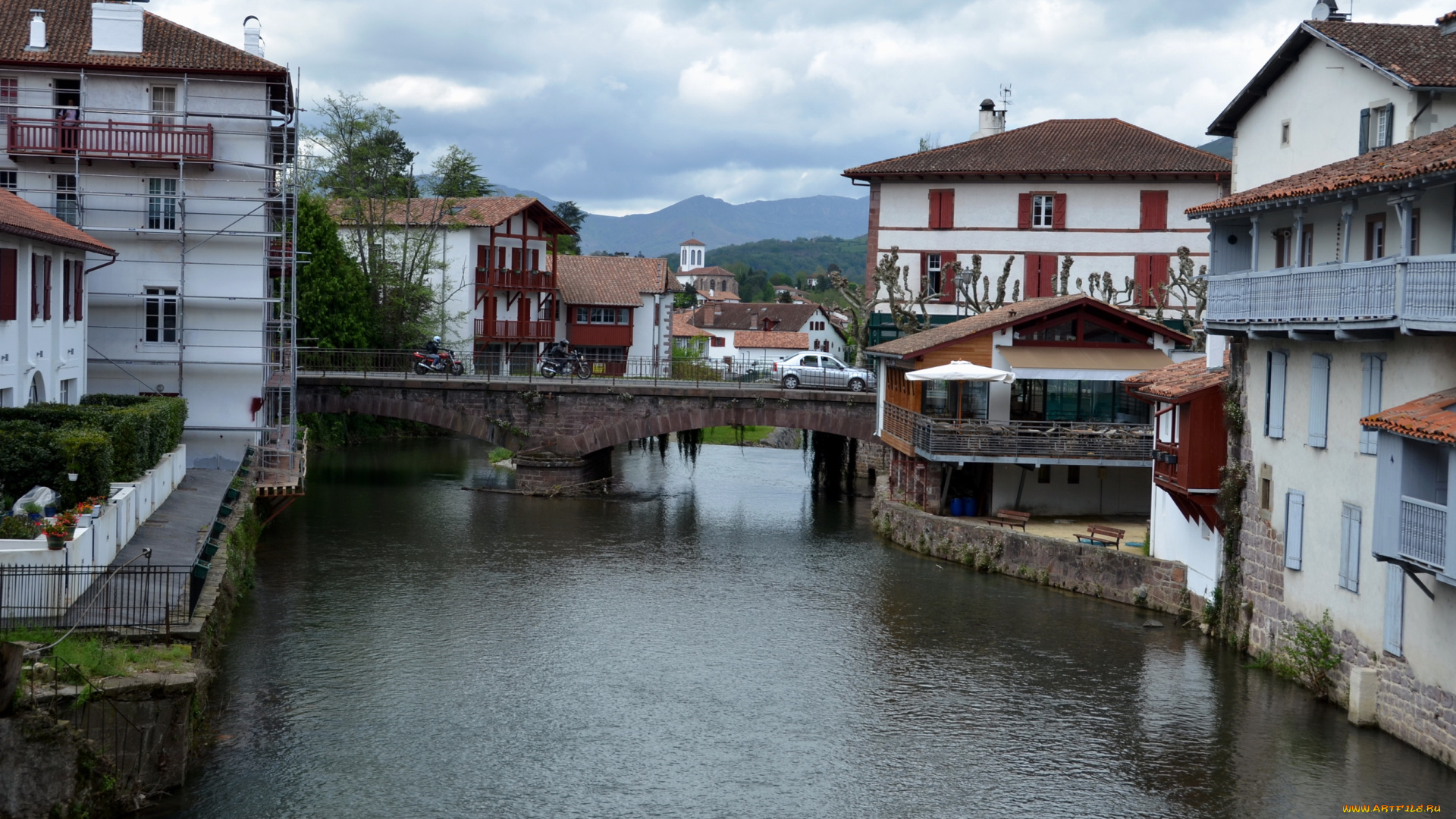города, улицы, площади, набережные, франция, сен, жан, пье, де, пор