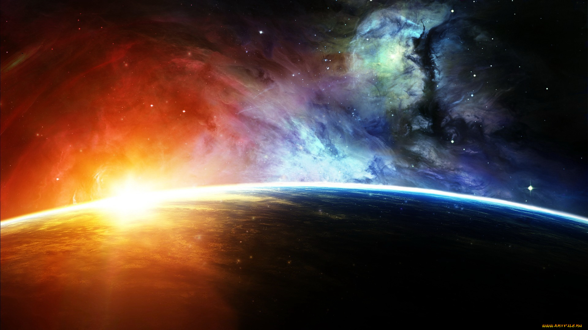 космос, арт, планеты