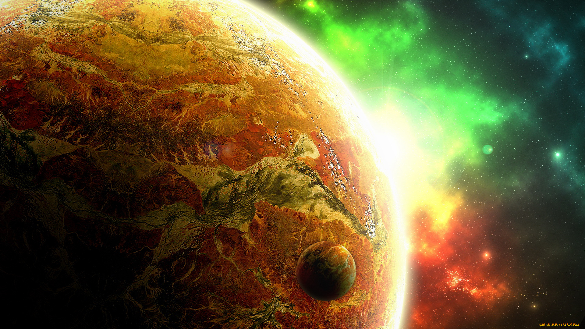 космос, арт, планеты