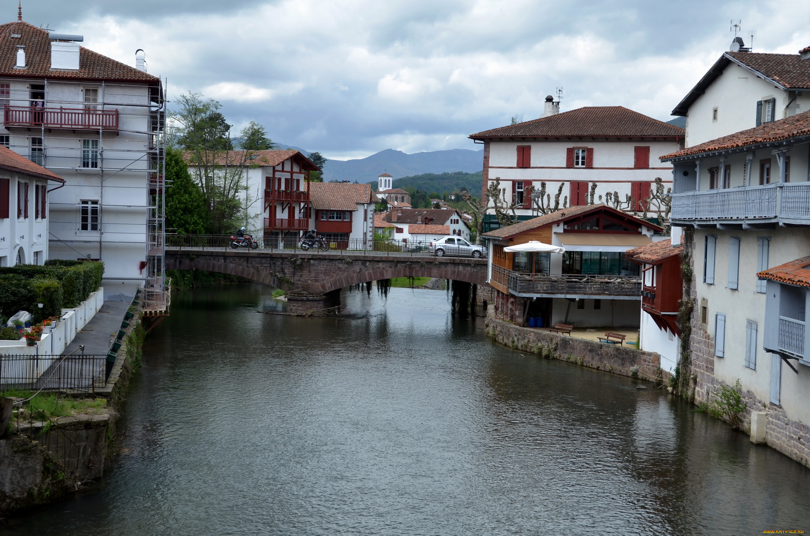города, улицы, площади, набережные, франция, сен, жан, пье, де, пор