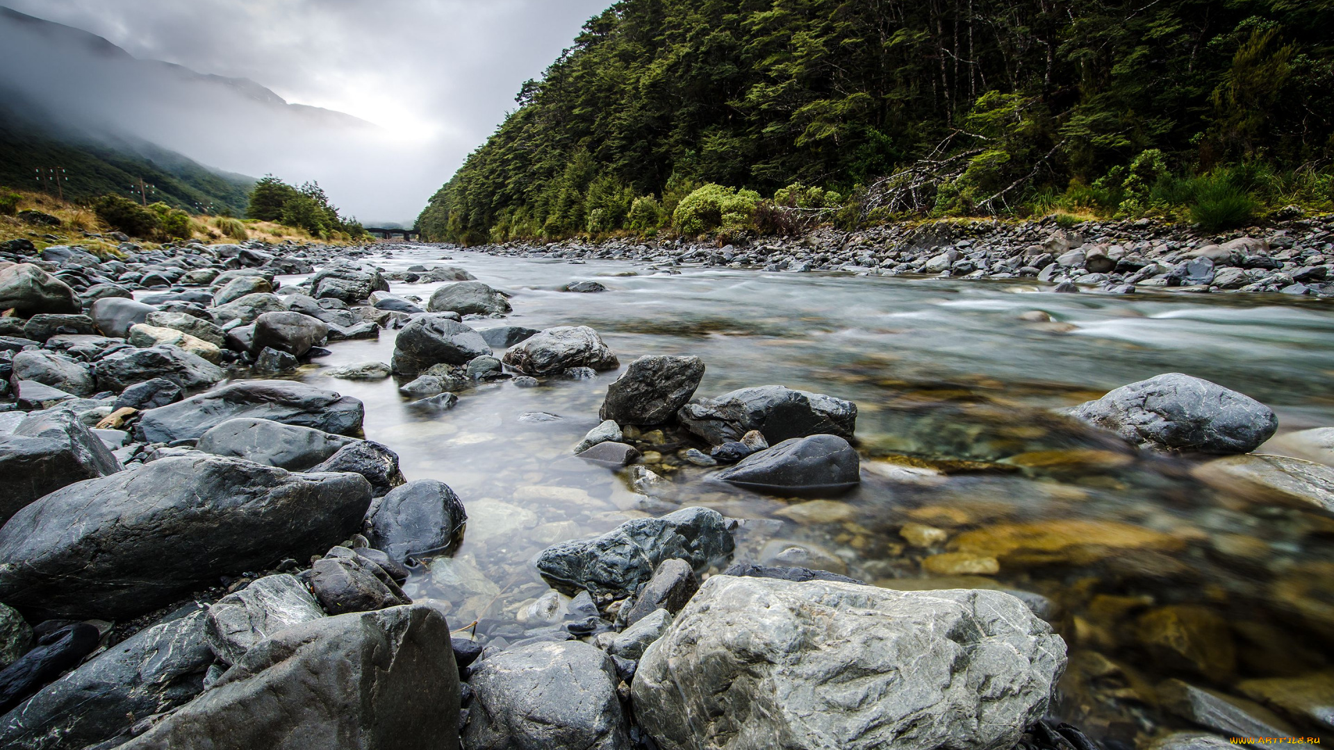 bealey, river, new, zealand, природа, реки, озера, новая, зеландия, река, камни, лес