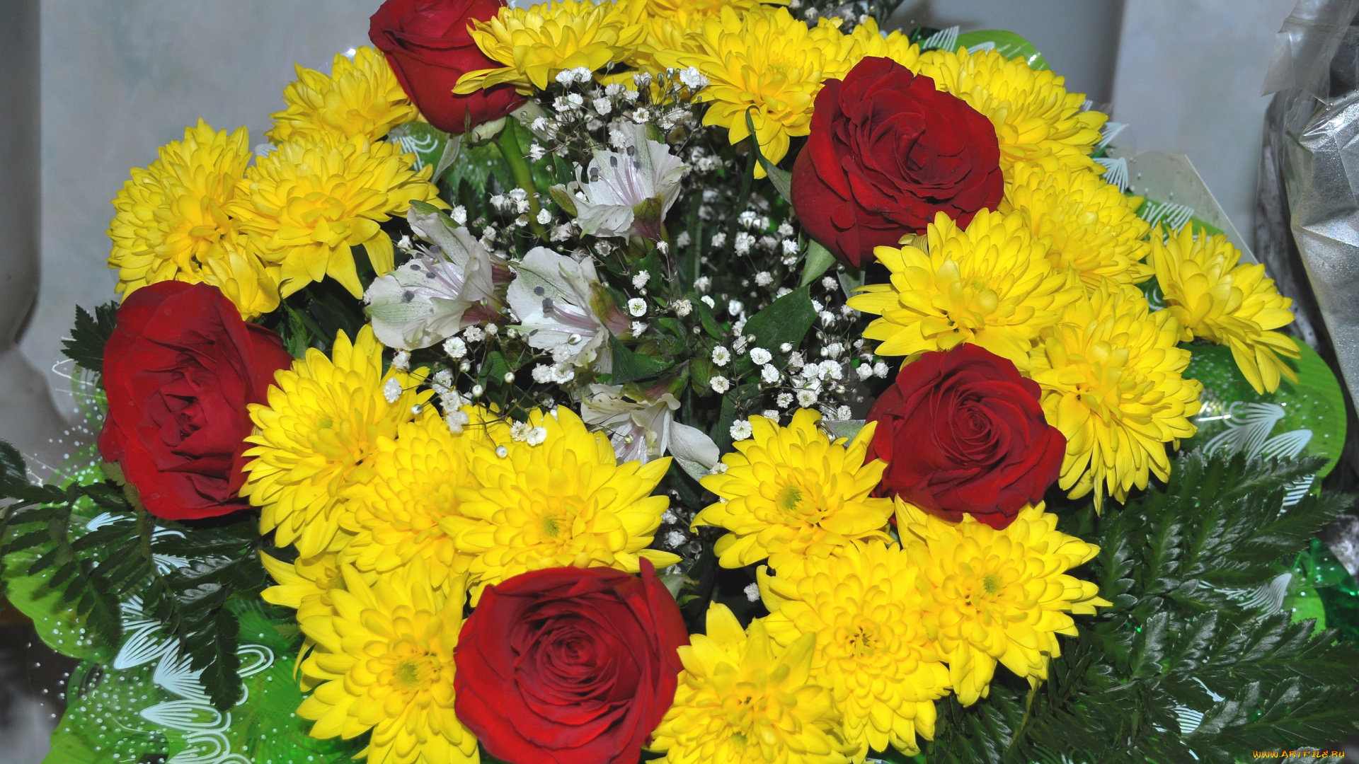 цветы, букеты, композиции, букет, розы, альстромерии, хризантемы