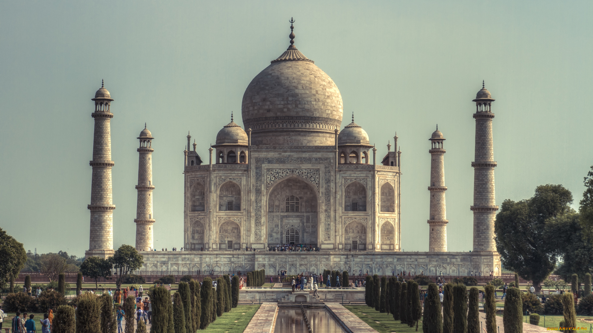 города, тадж, махал, индия, купол, минареты