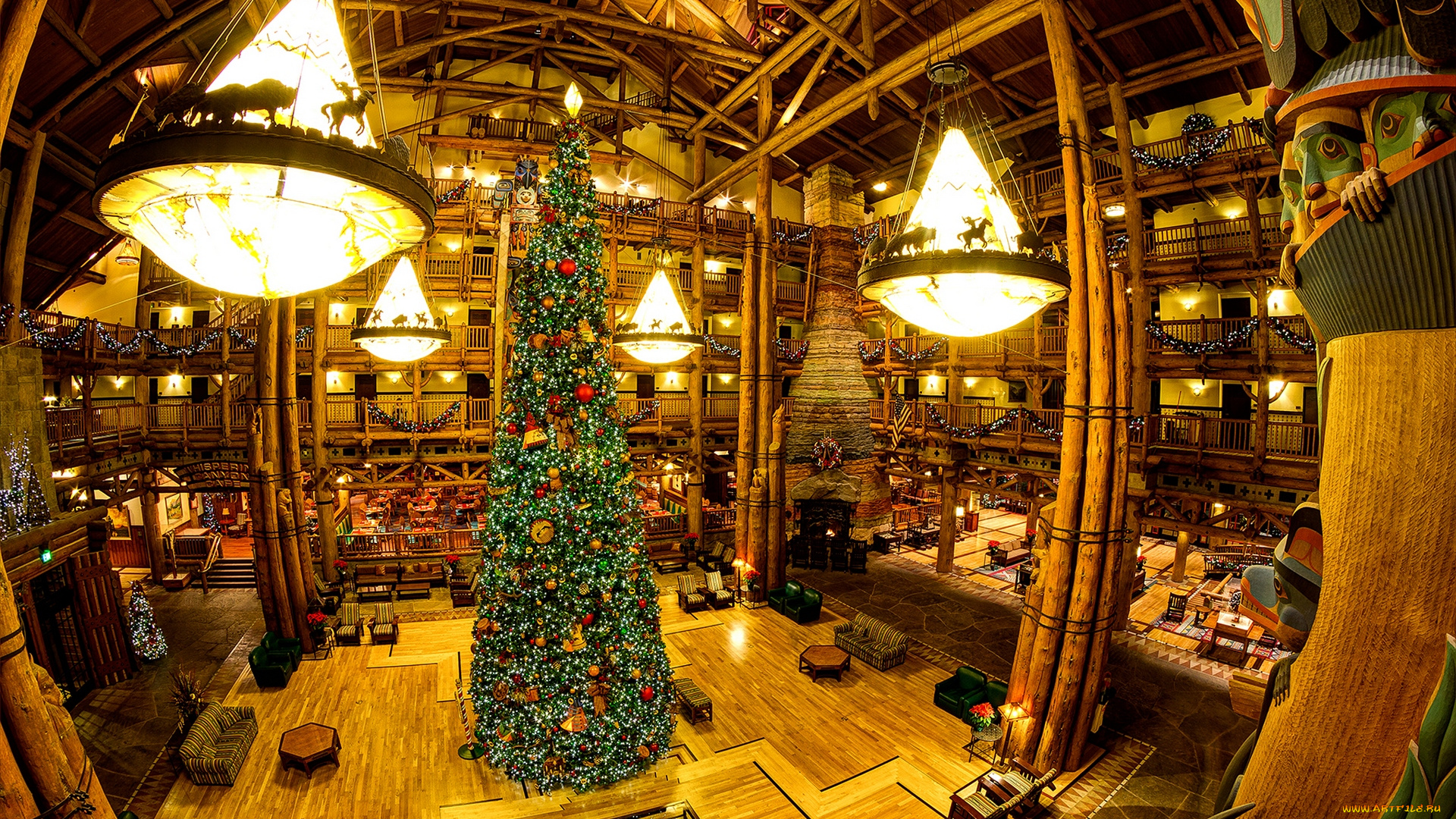 праздничные, Ёлки, отель