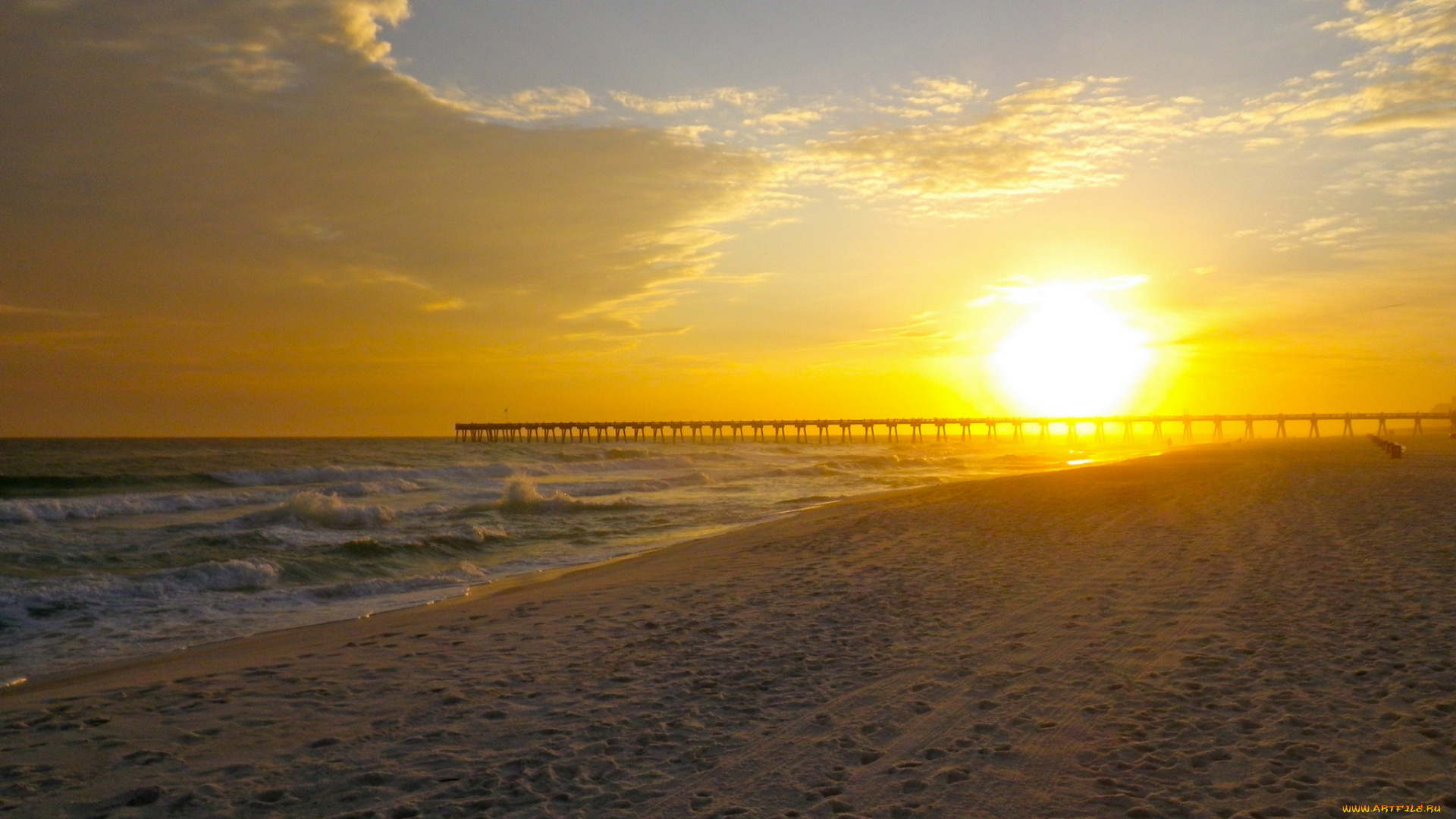 природа, восходы, закаты, солнце, песок, берег