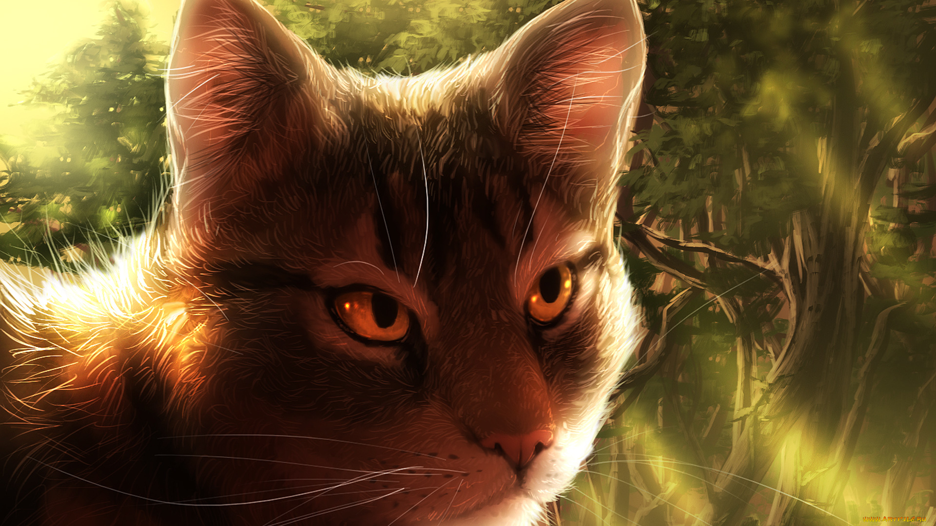 рисованные, животные, коты, усы, уши