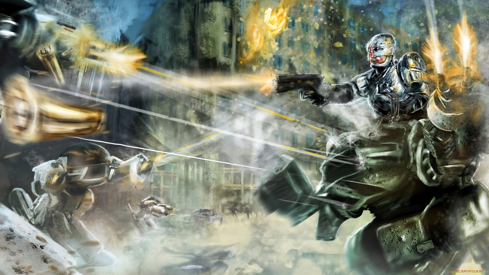 robocop, рисованные, комиксы, робот-полицейский